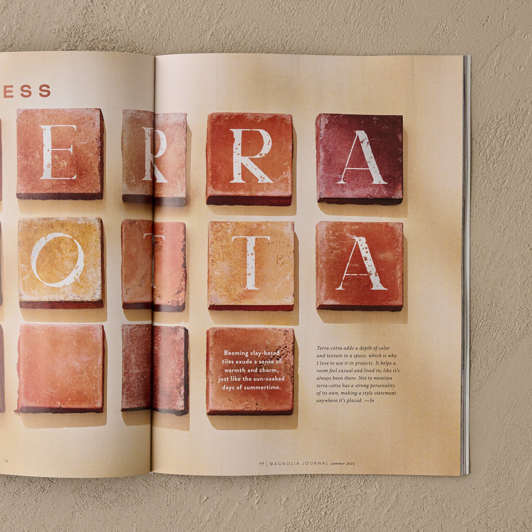 Magnoliass Journal Summer 2025 terracotta story