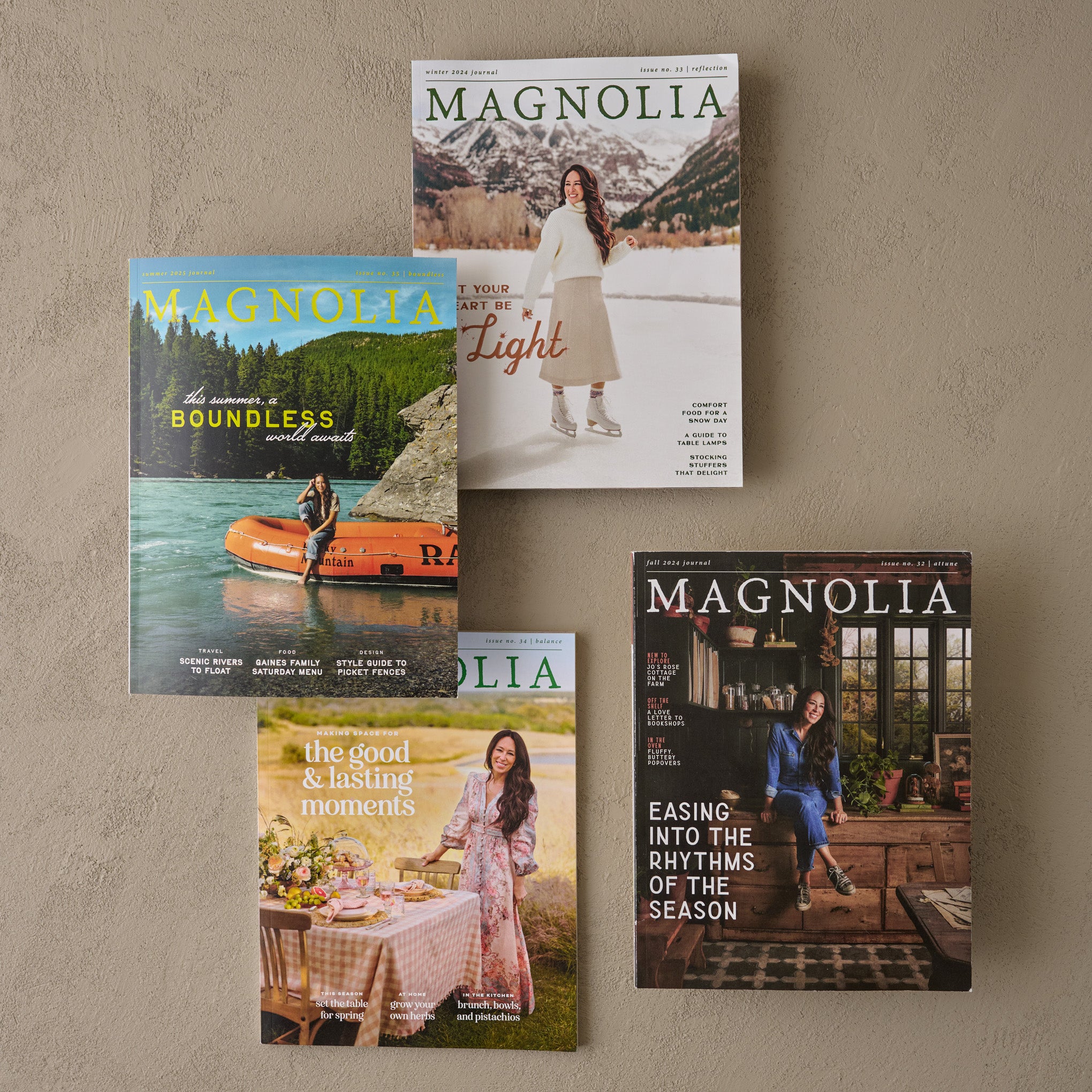 Magnoliass Journal Summer 2025 shown with other issues