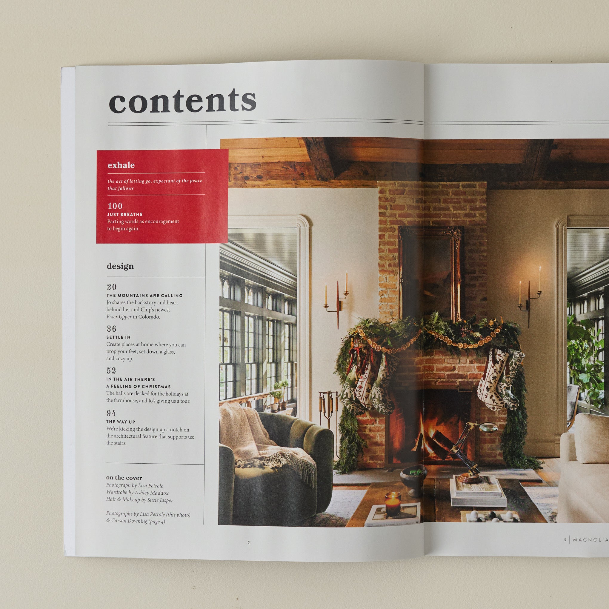 Magnoliass 2025 Winter Journal Table of Contents close up