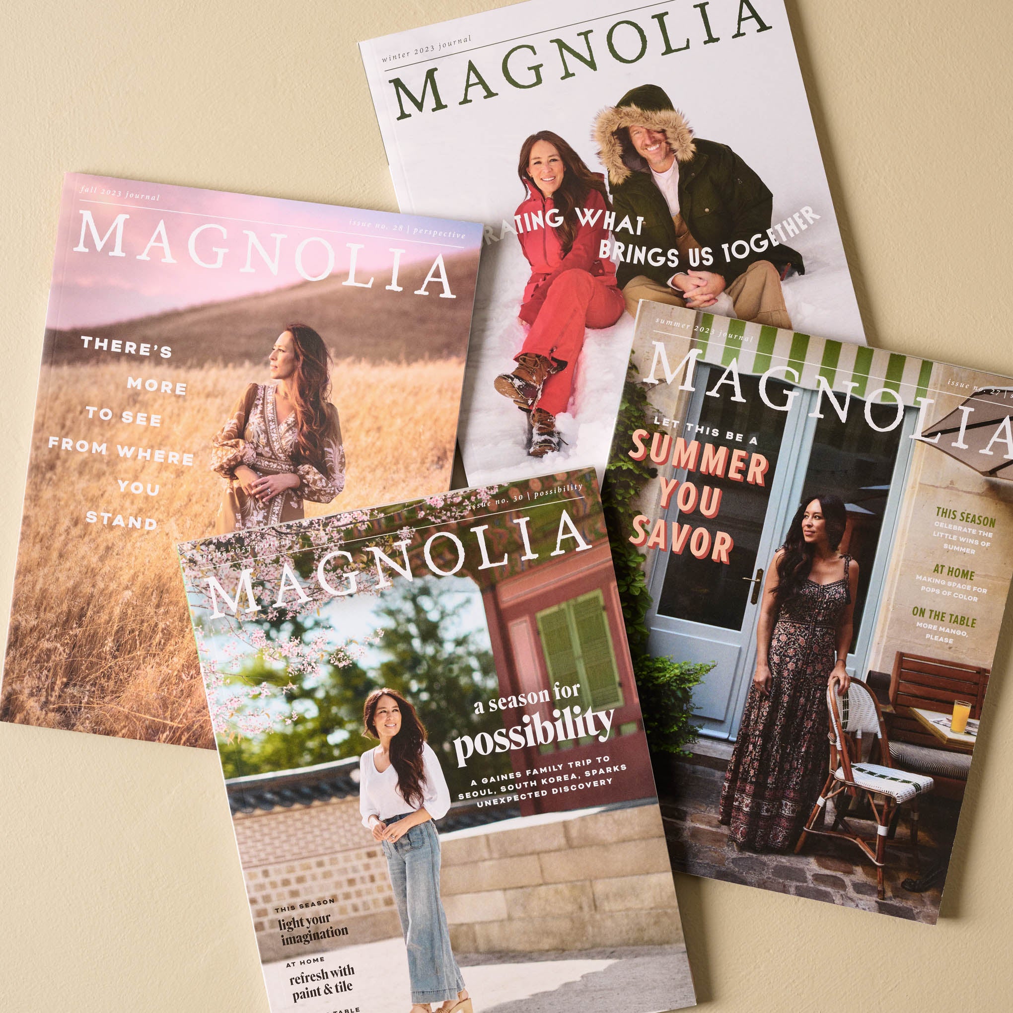 Magnoliass journal subscription incudes the spring, summer, fall and winter issues