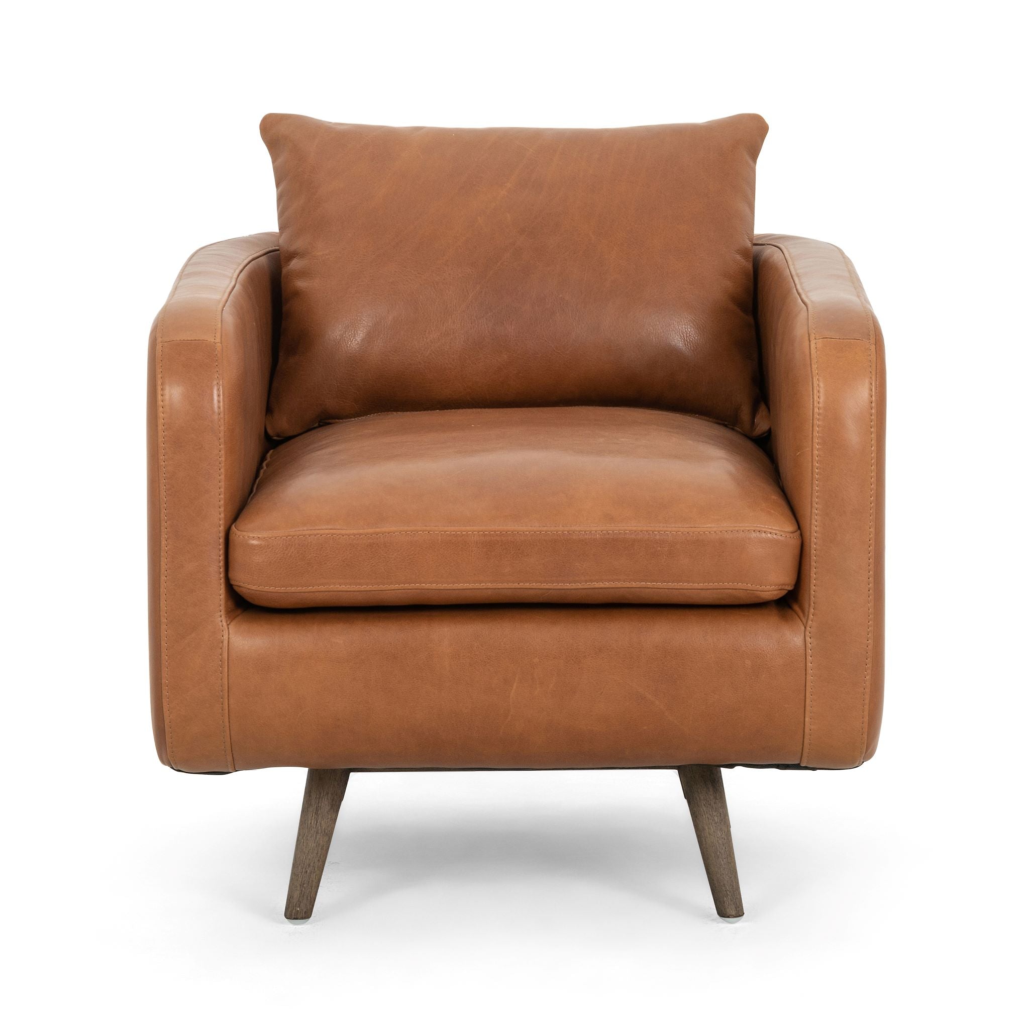 rosetta leather swivel arm chair for Magnoliass