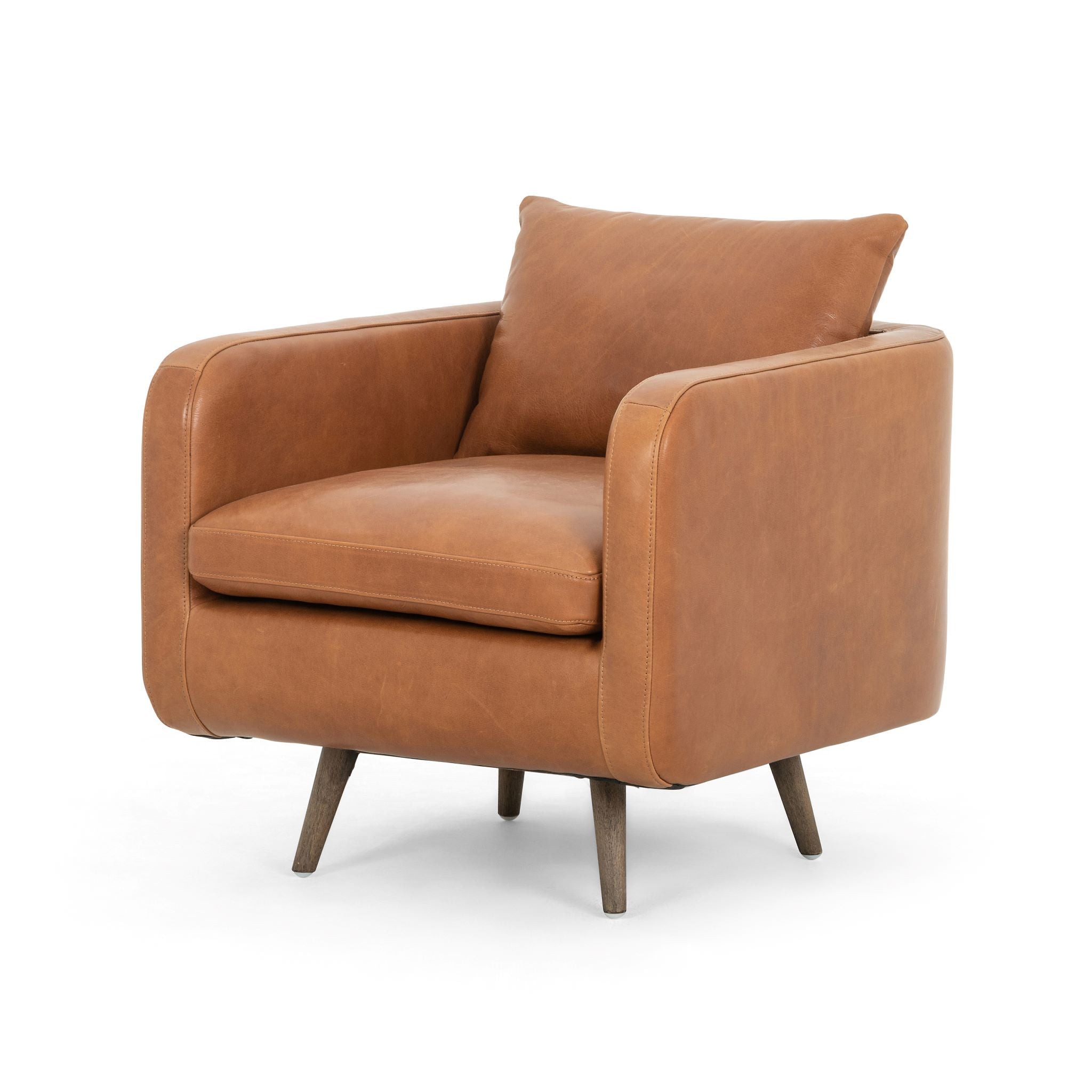 rosetta leather swivel arm chair for Magnoliass