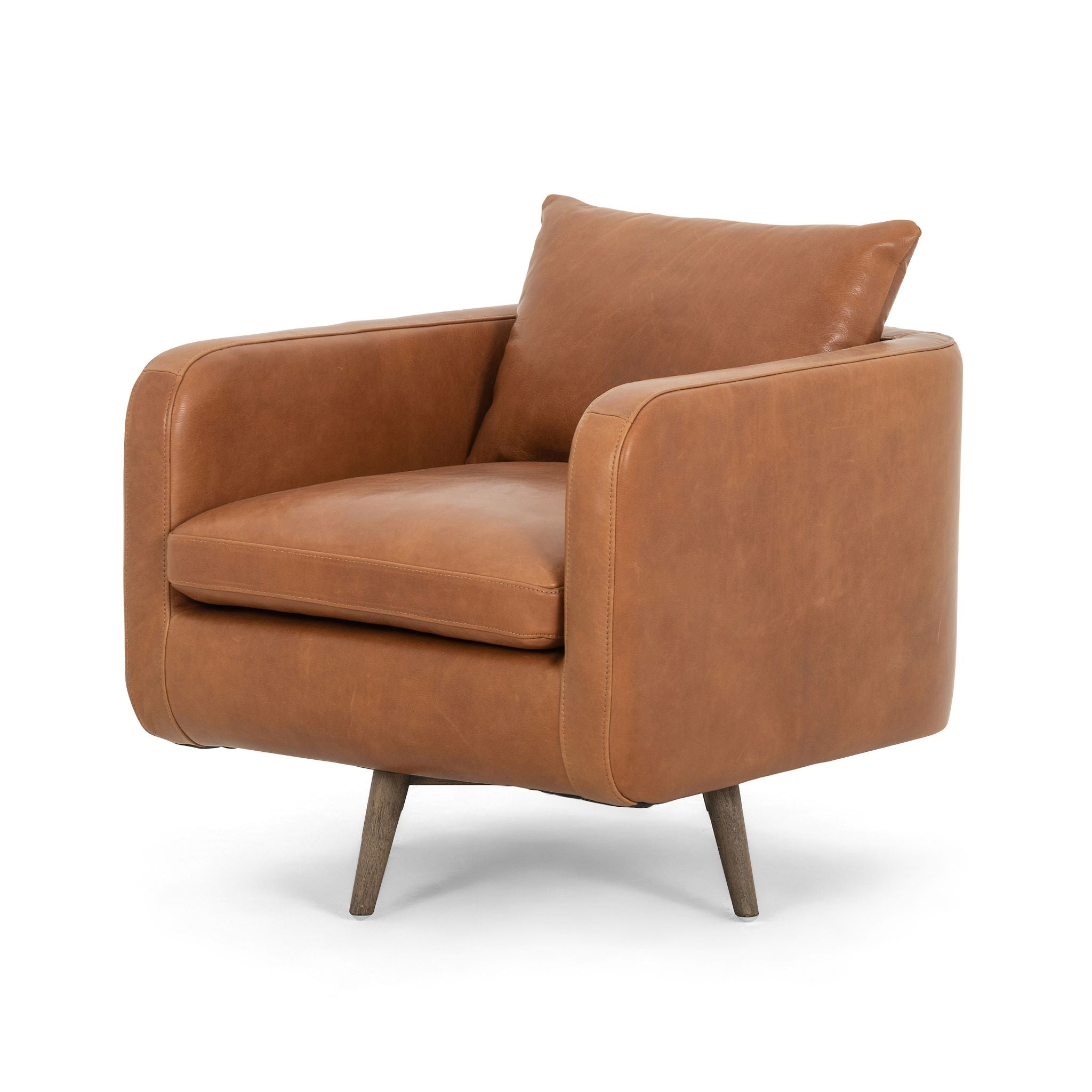 rosetta leather swivel arm chair for Magnoliass
