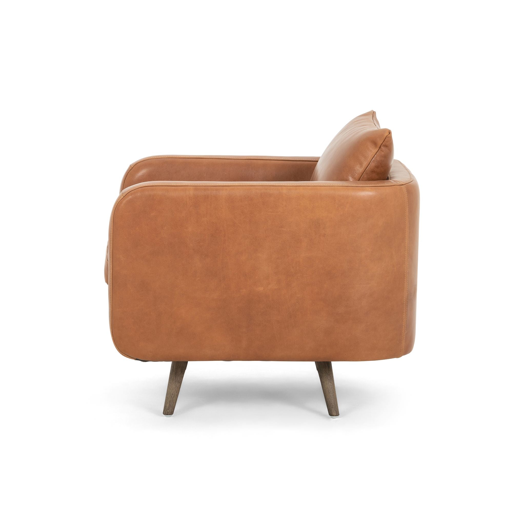 rosetta leather swivel arm chair for Magnoliass