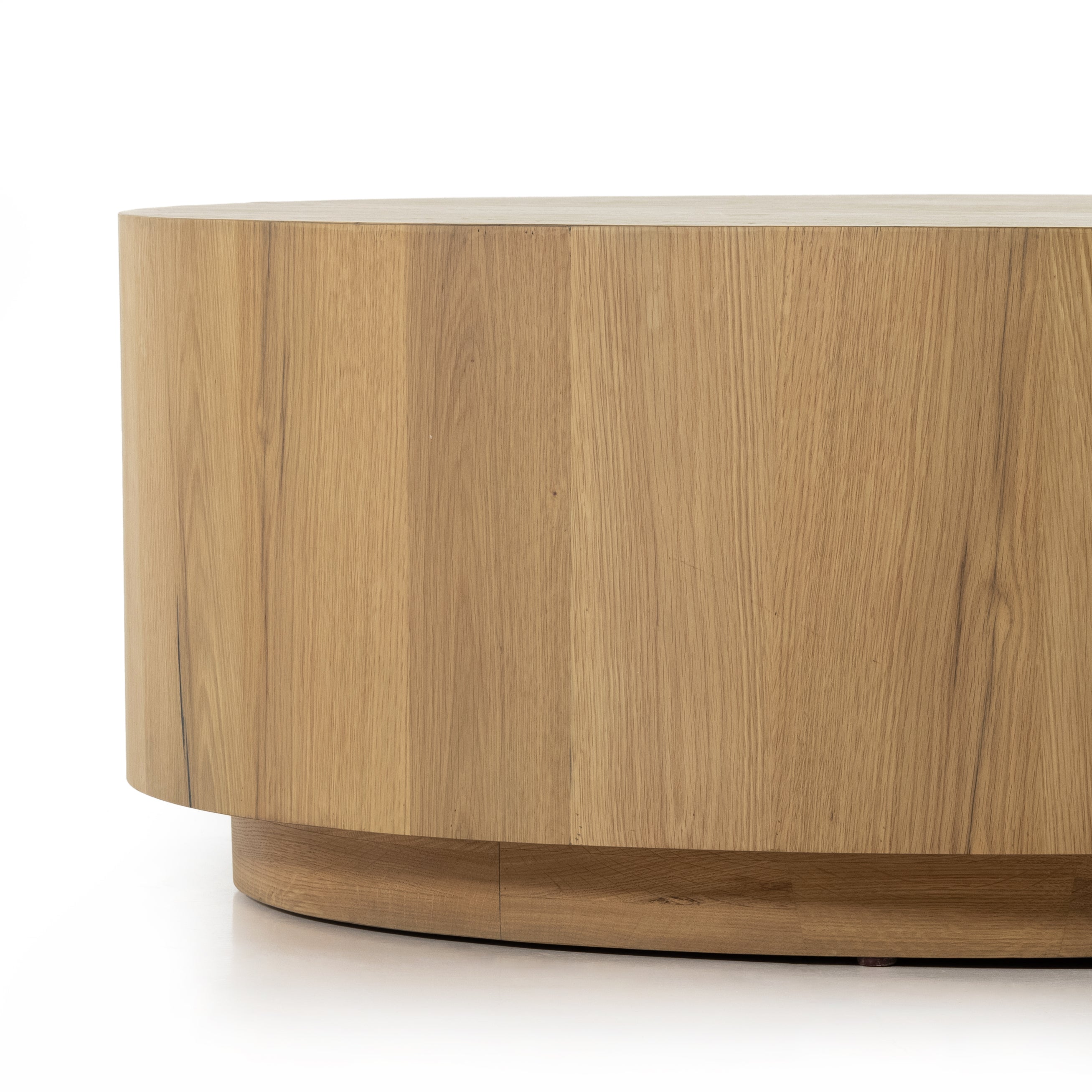 asher round oak veneer coffee table exclusive for Magnoliass