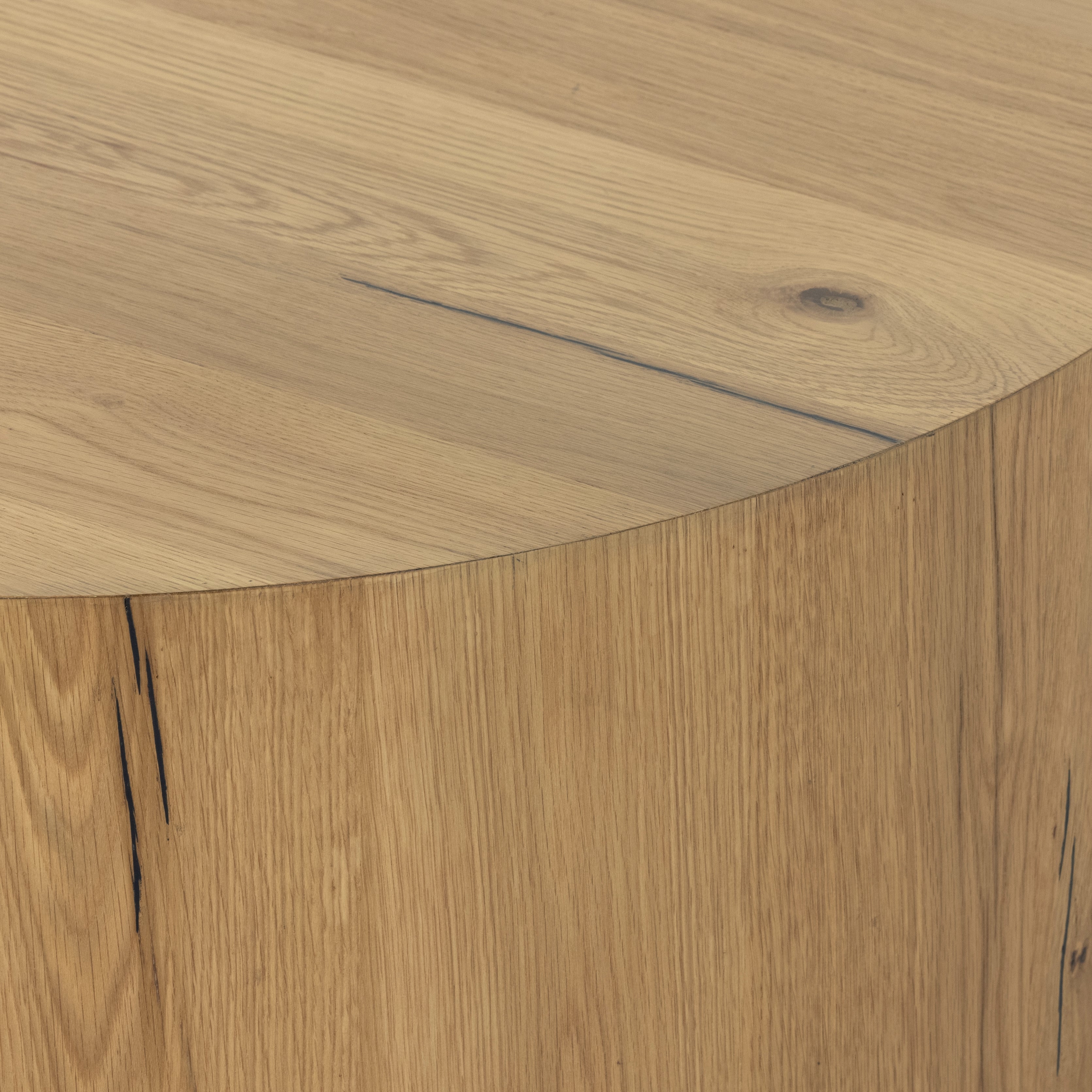 asher round oak veneer coffee table exclusive for Magnoliass