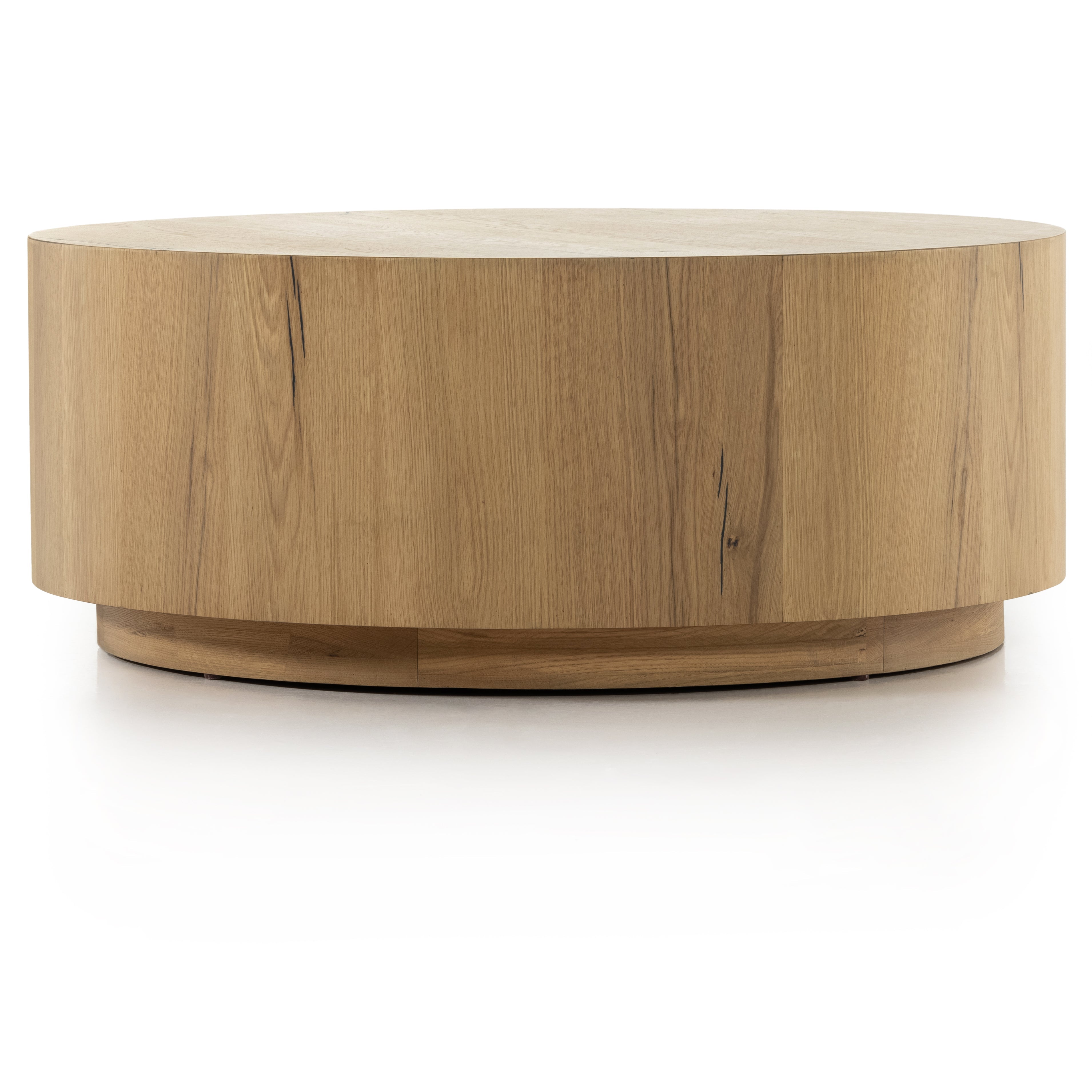 asher round oak veneer coffee table exclusive for Magnoliass