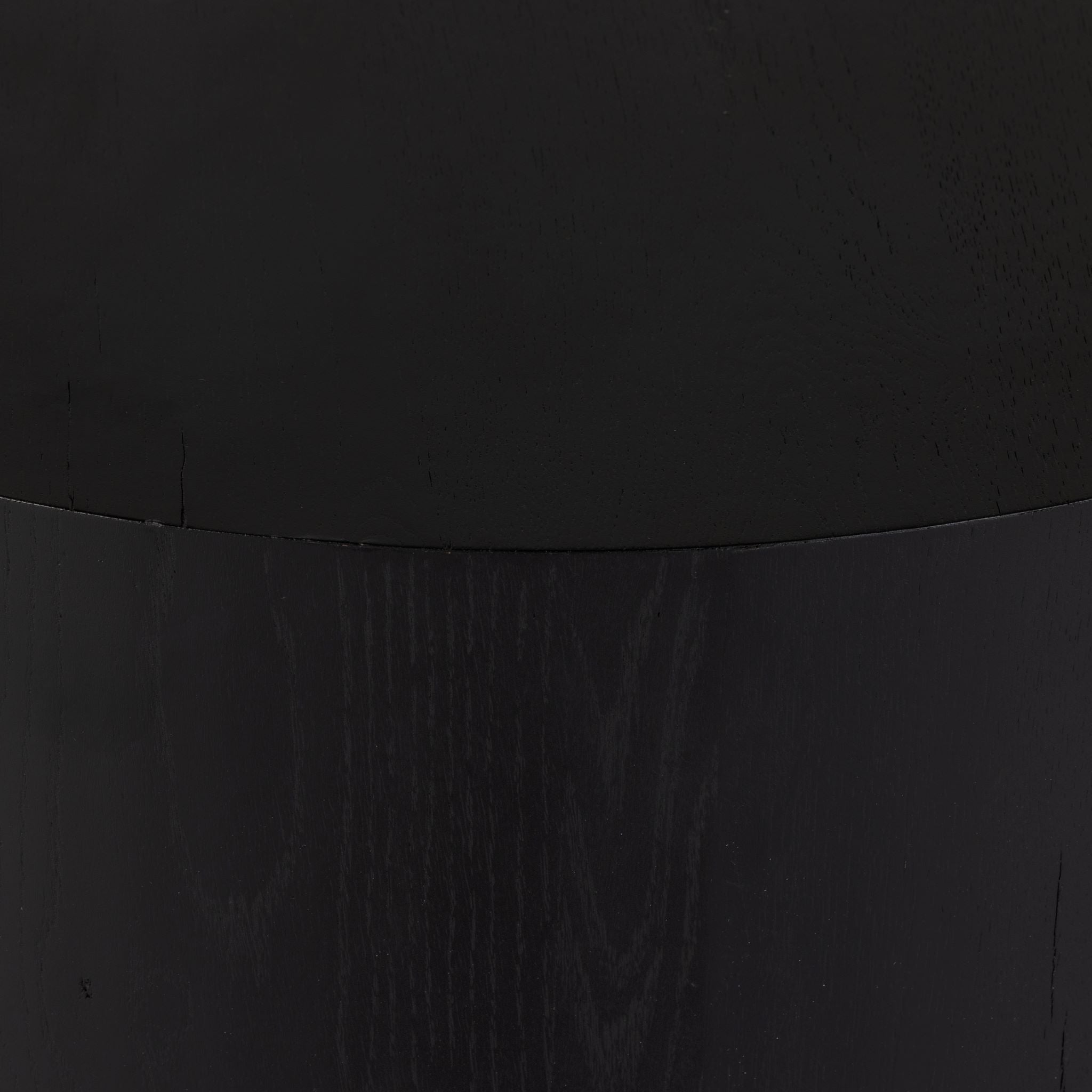 Asher coffee table in black close up of edge of table