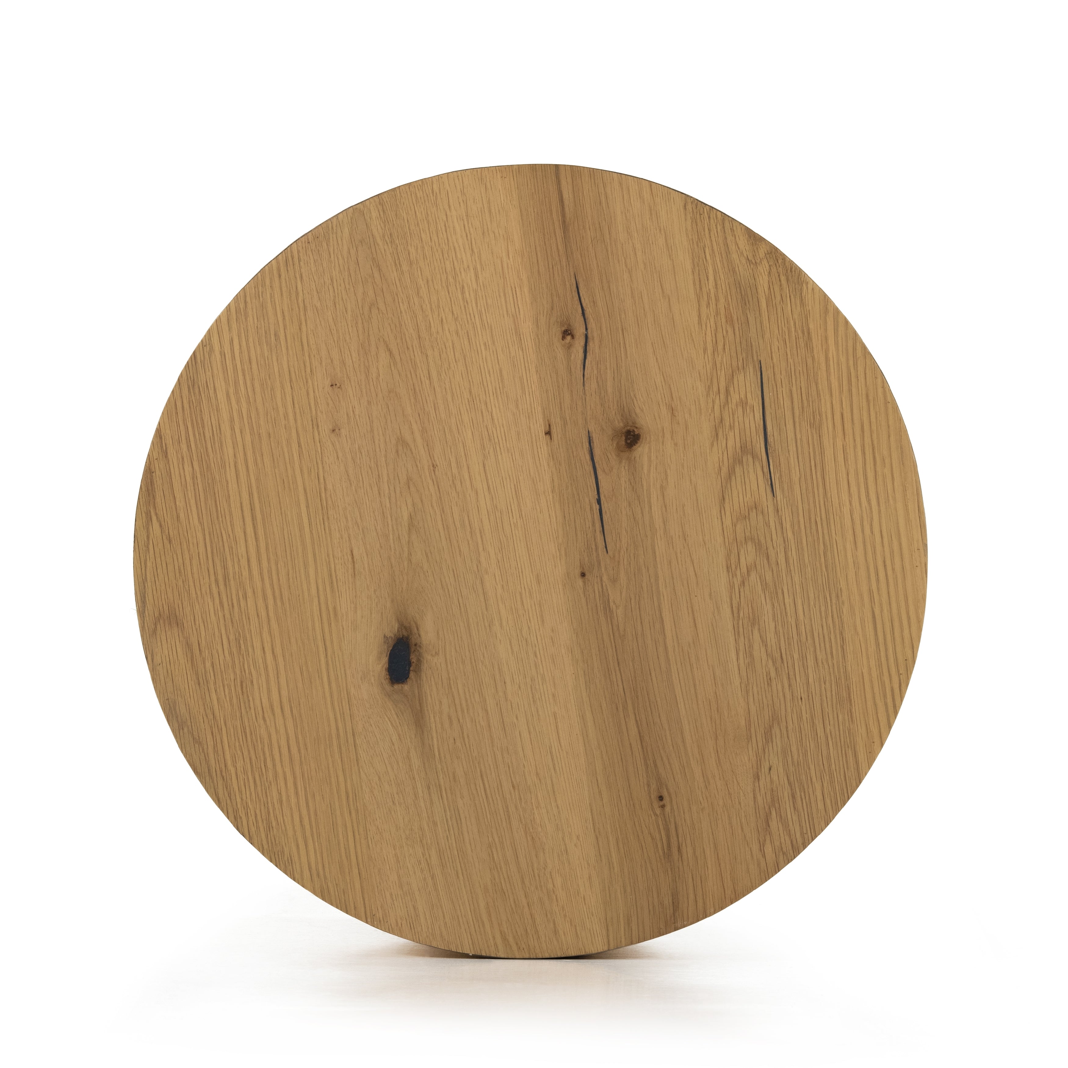 asher round oak veneer side table exclusive to Magnoliass