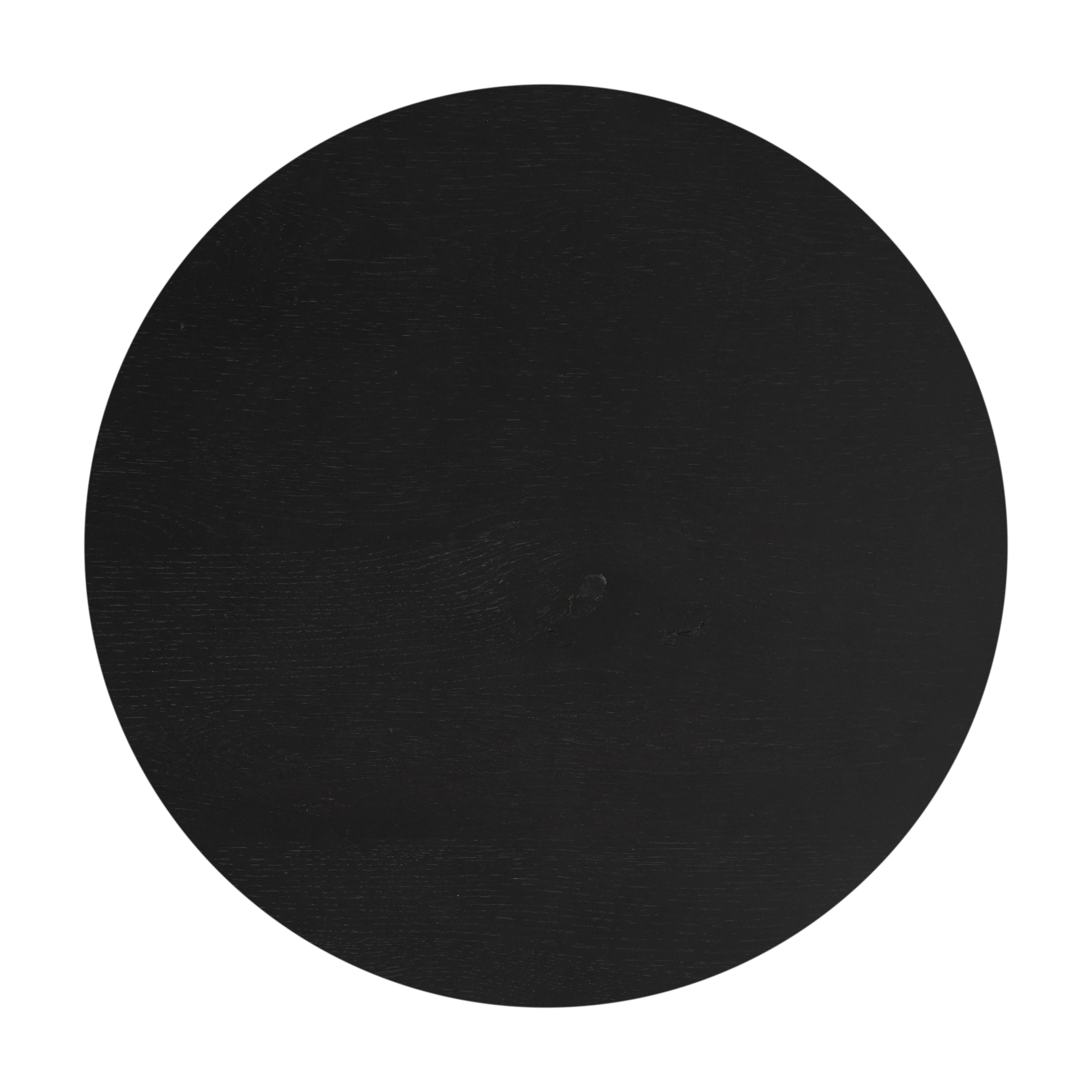 Asher side table in black top view