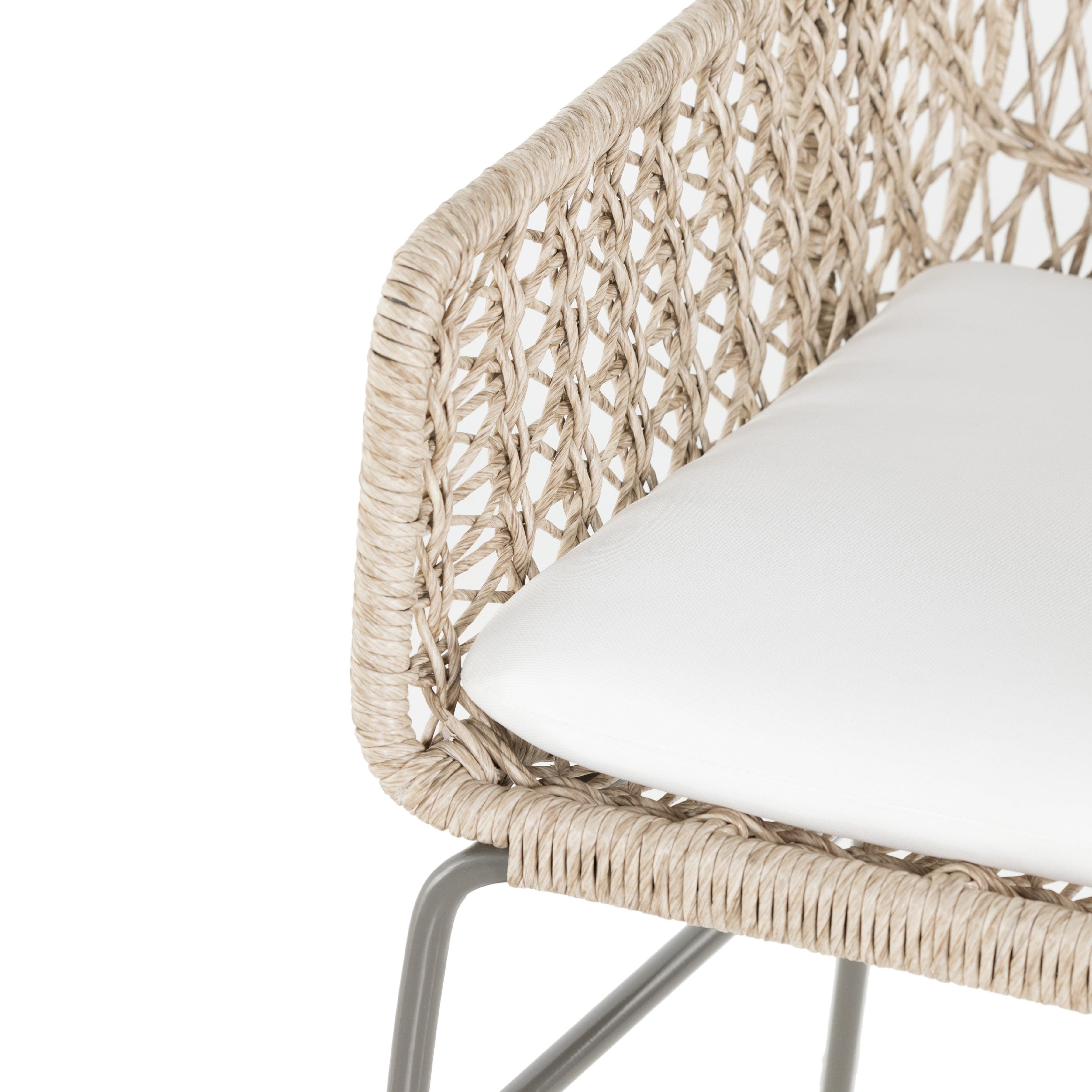 sylvie wicker outdoor cushioned dining chair for Magnoliass