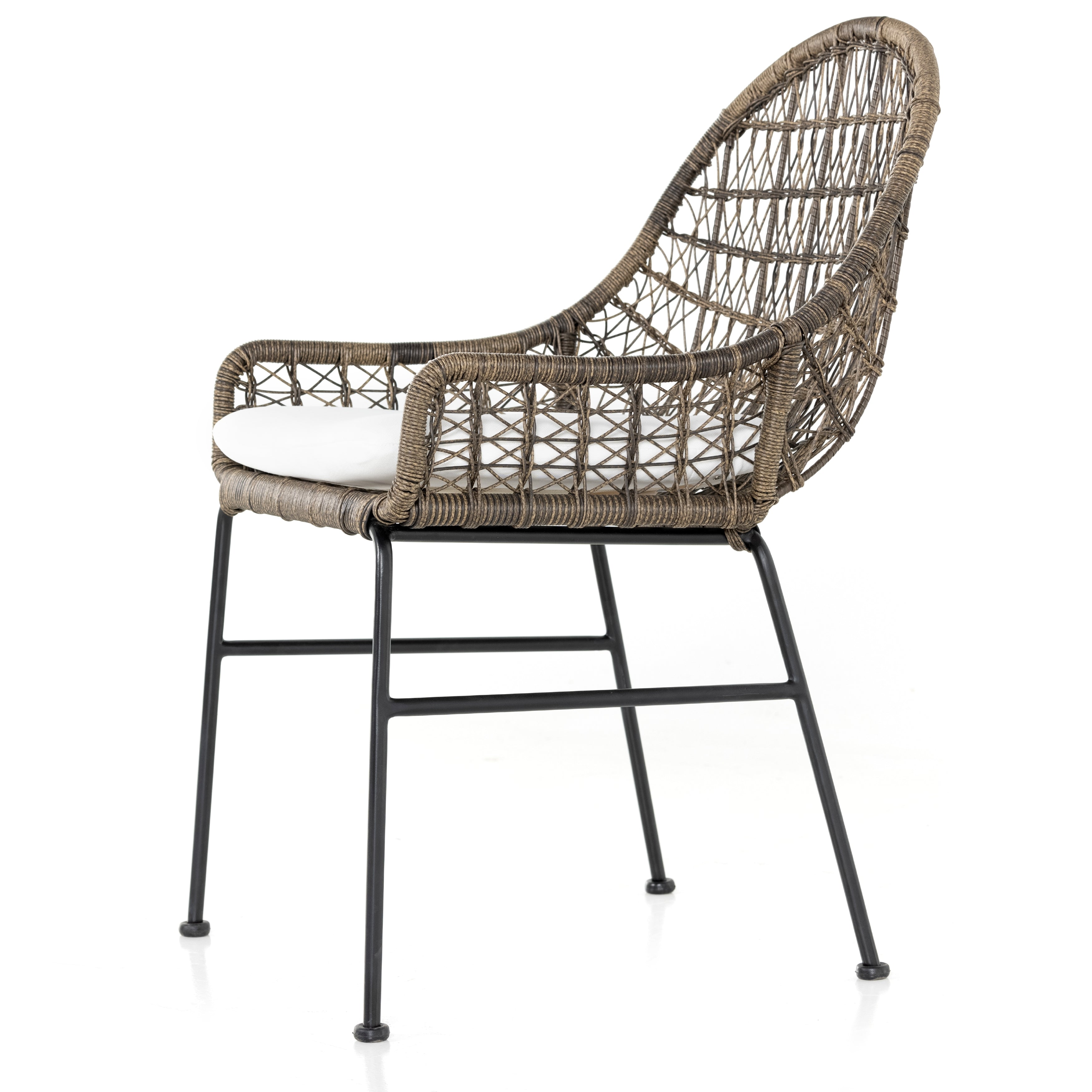 sylvie wicker outdoor cushioned dining chair for Magnoliass