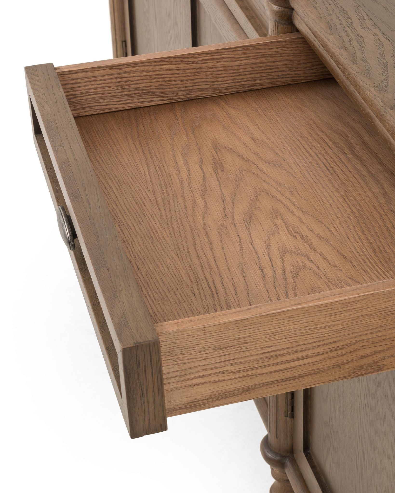 Gabrielle Sideboard close up of open drawer