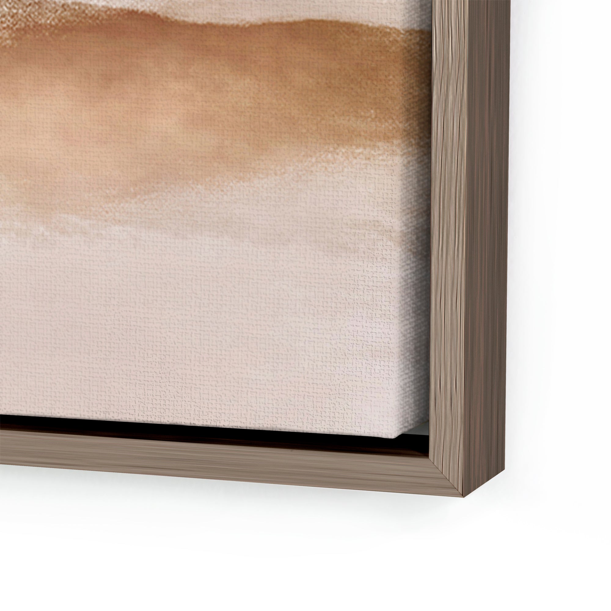 Corner view of framed wood edge surrounding The Ranch by Dan Hobday
