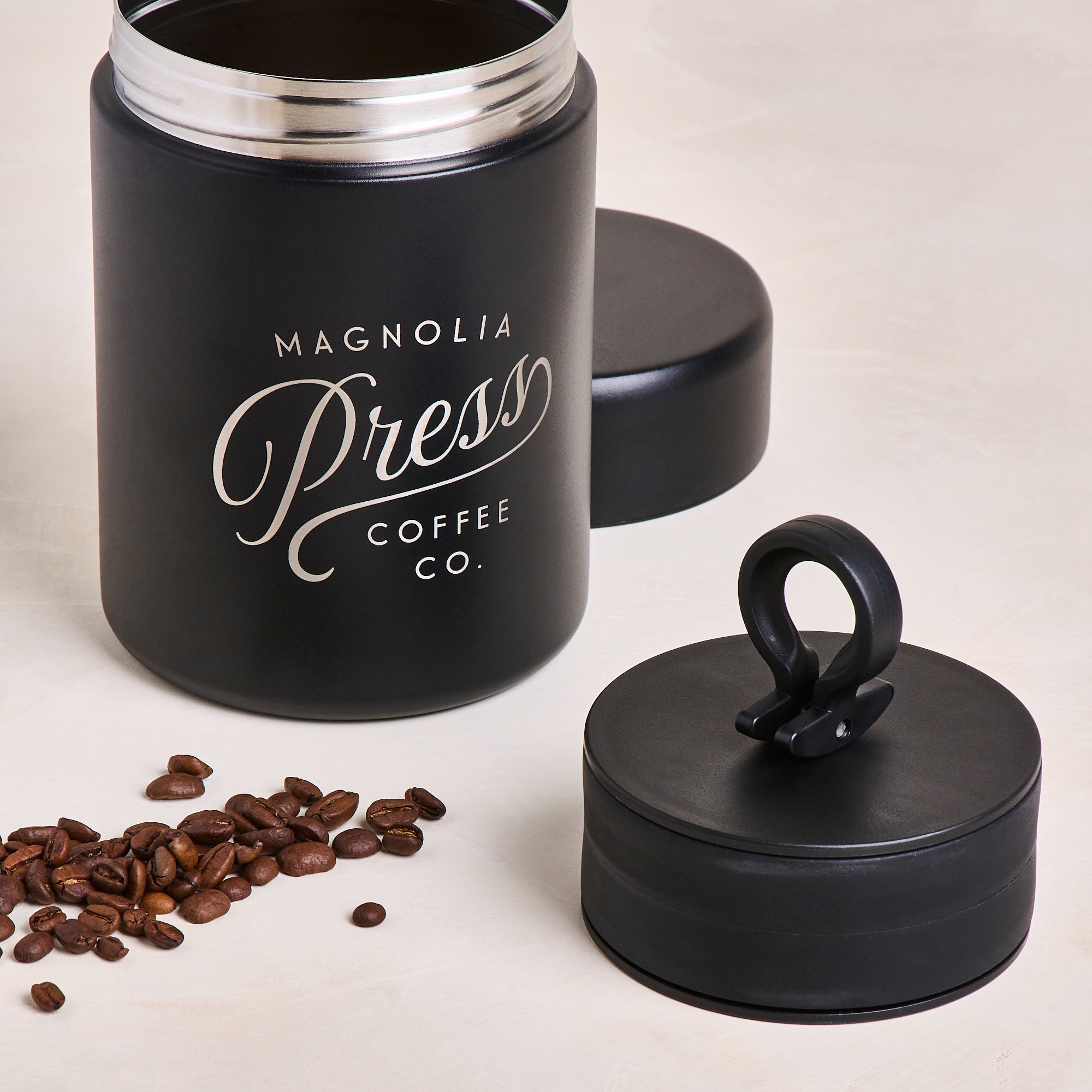 Magnoliass Press Coffee Canister