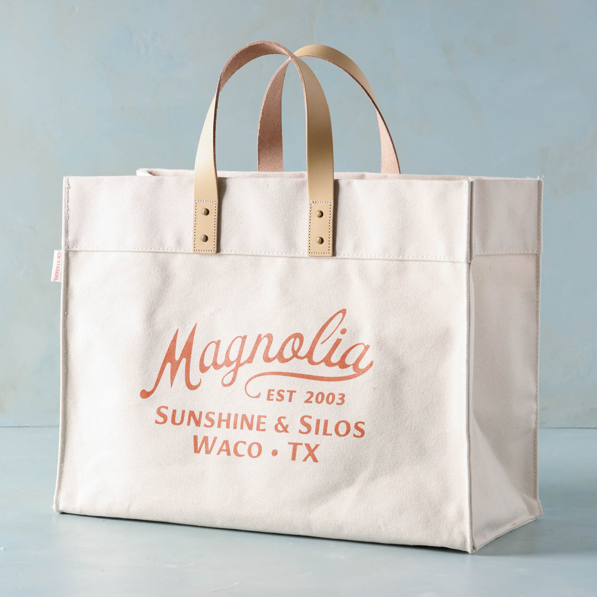 Magnoliass Cora Script Large Canvas Tote