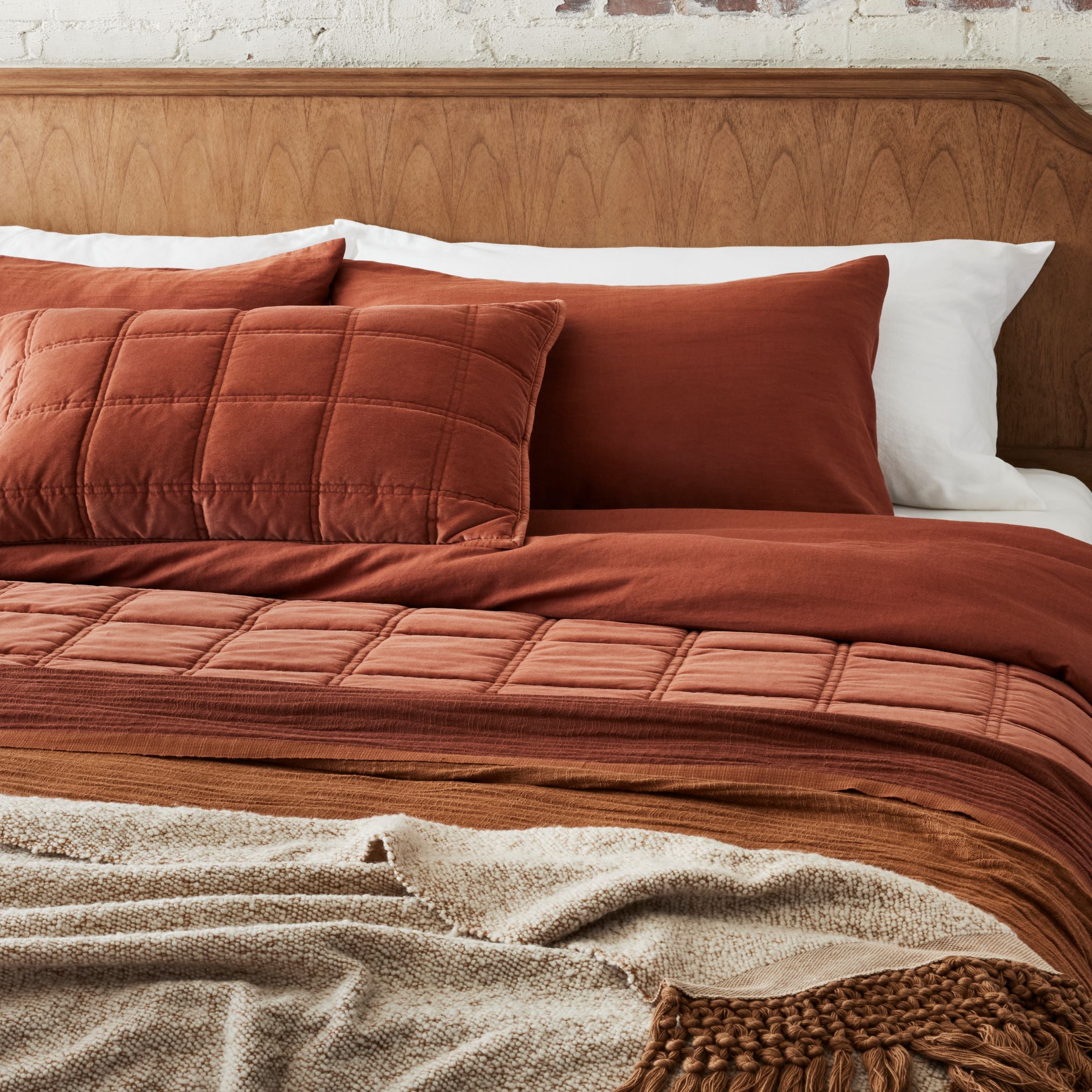 Weekend Velvet Pillow Sham - Rustic Clay