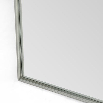 large rectangular steel  framed floor mirror