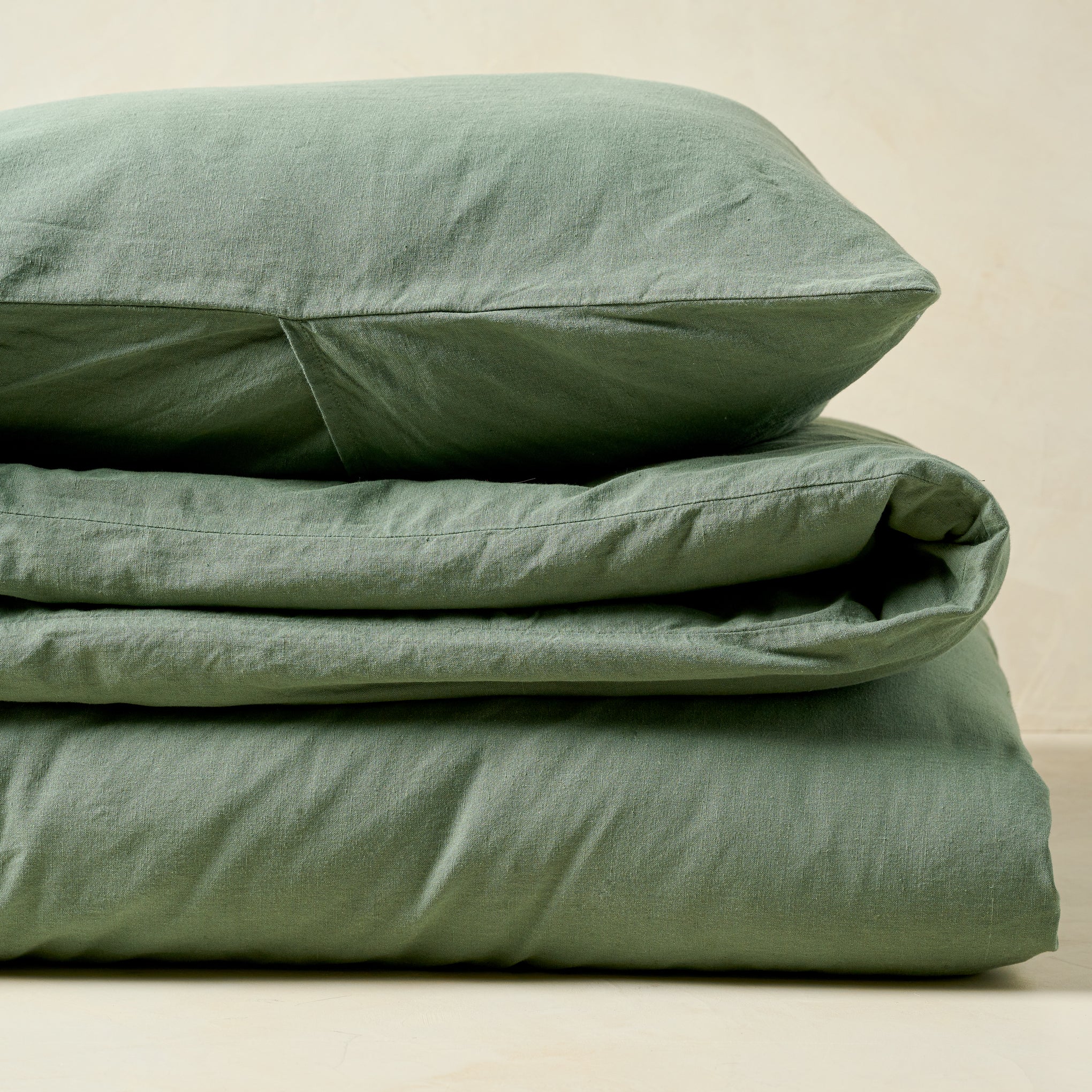Dusty Green Linen Cotton Sham