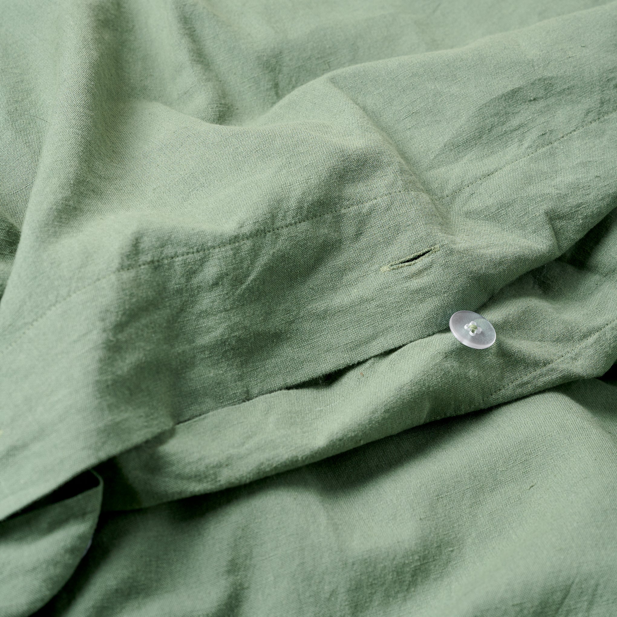 Dusty Green Linen Cotton Duvet Cover