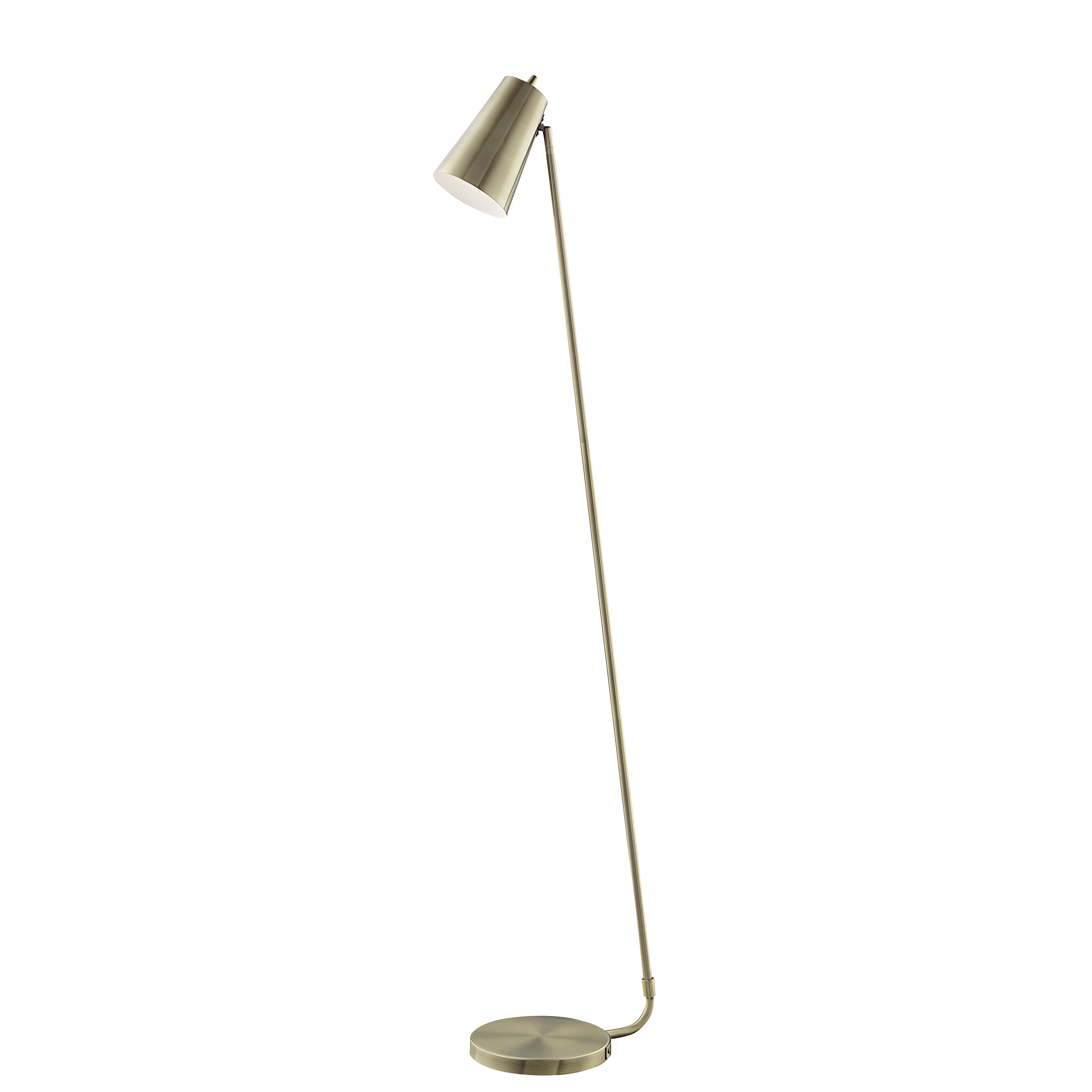 brass metal task floor lamp