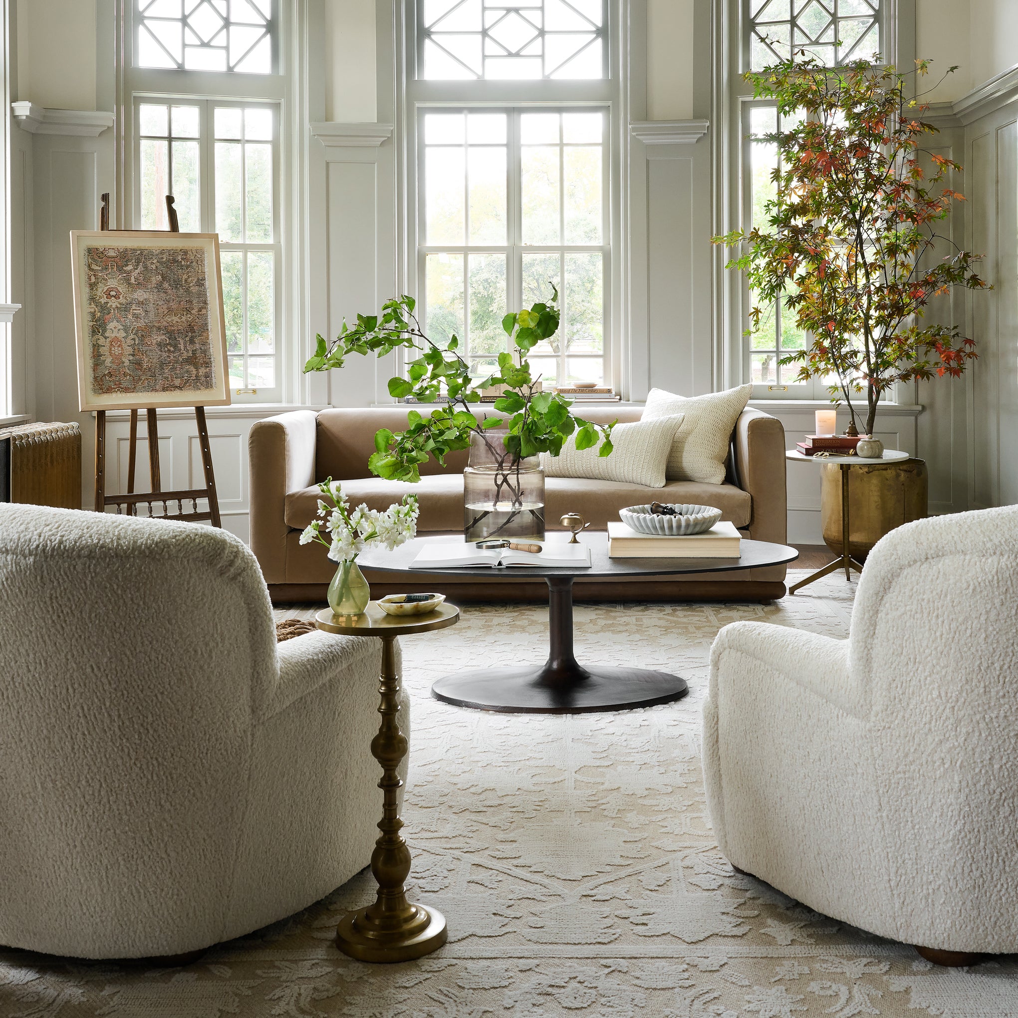 Josephine Accent Table in castle living room