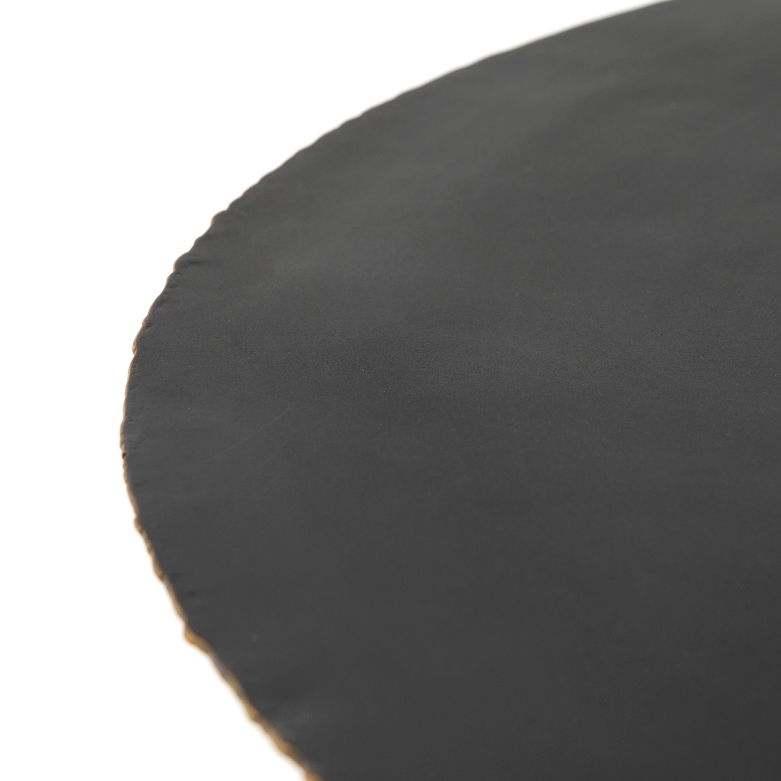 modern black metal circular coffee table