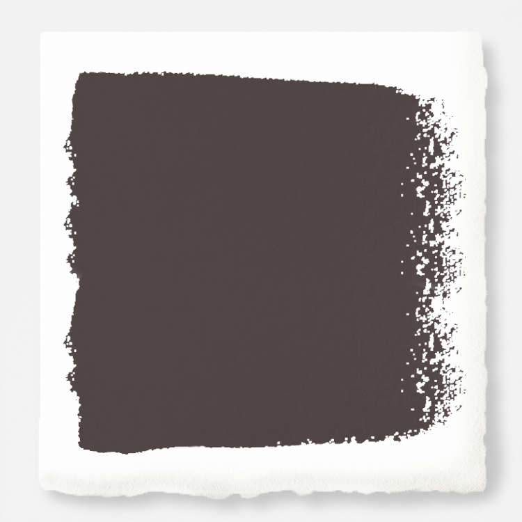 Deep brown with wine and beet red hues door and cabinet paint named pecan grove