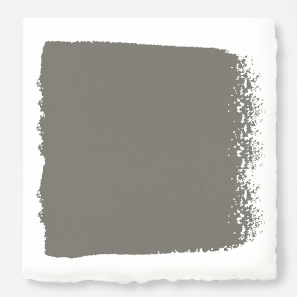 Earth toned gray accented with olive green and cocoa chalk style paint