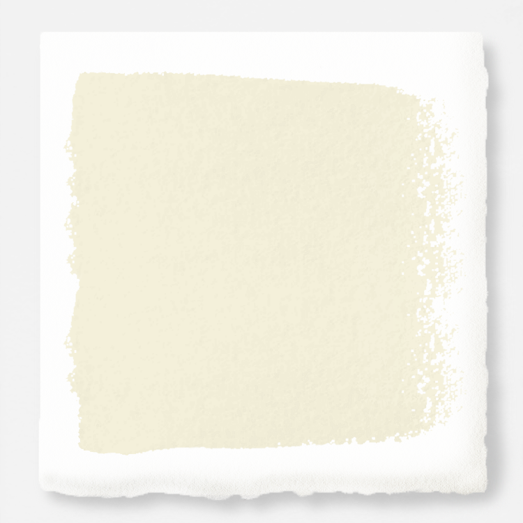 Warm white with soft notes of beige and honey interior paint named lit candles