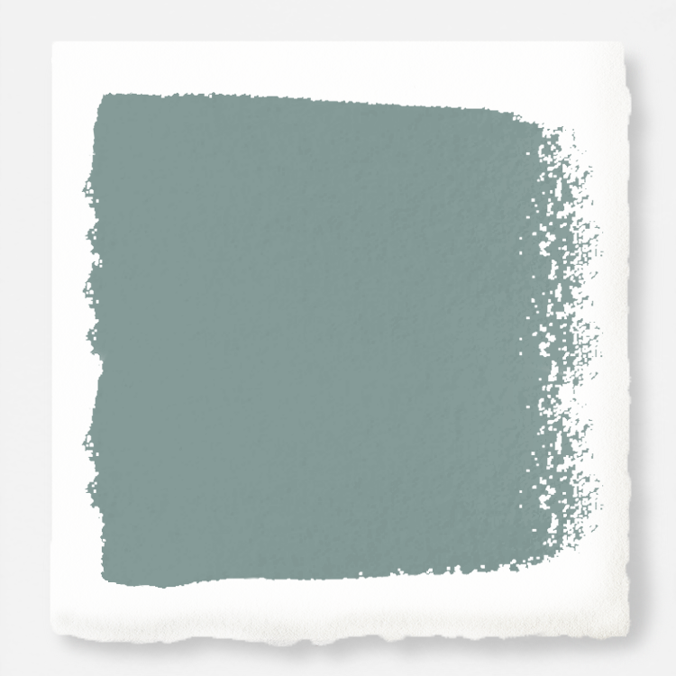 Ashy green with aqua undertones door and cabinet paint named well watered
