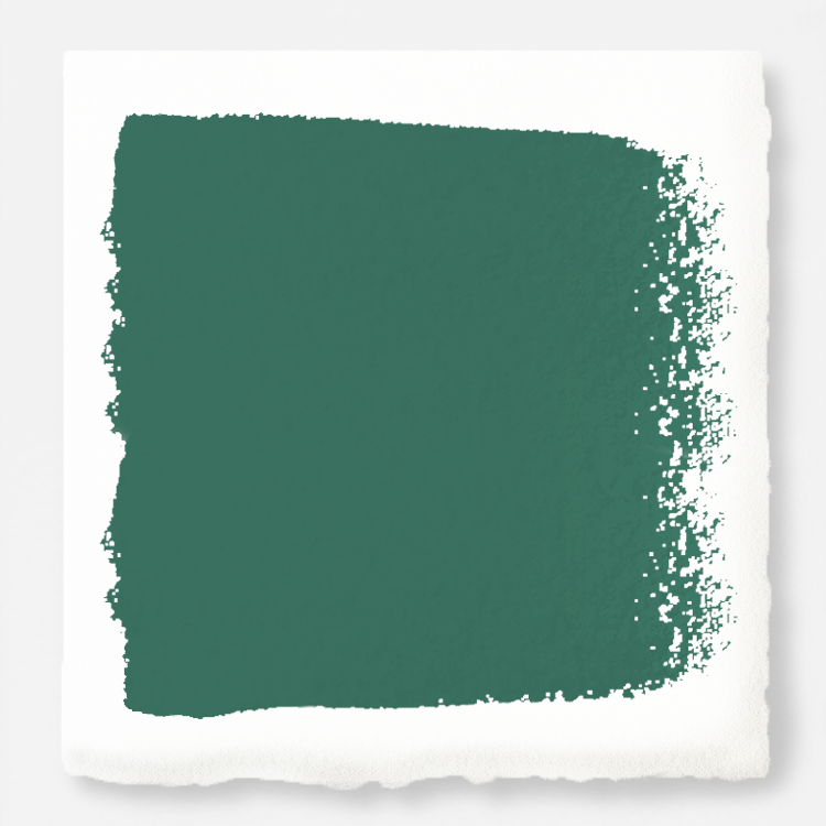 crisp hunter green with golden accents paint named aspen leaf
