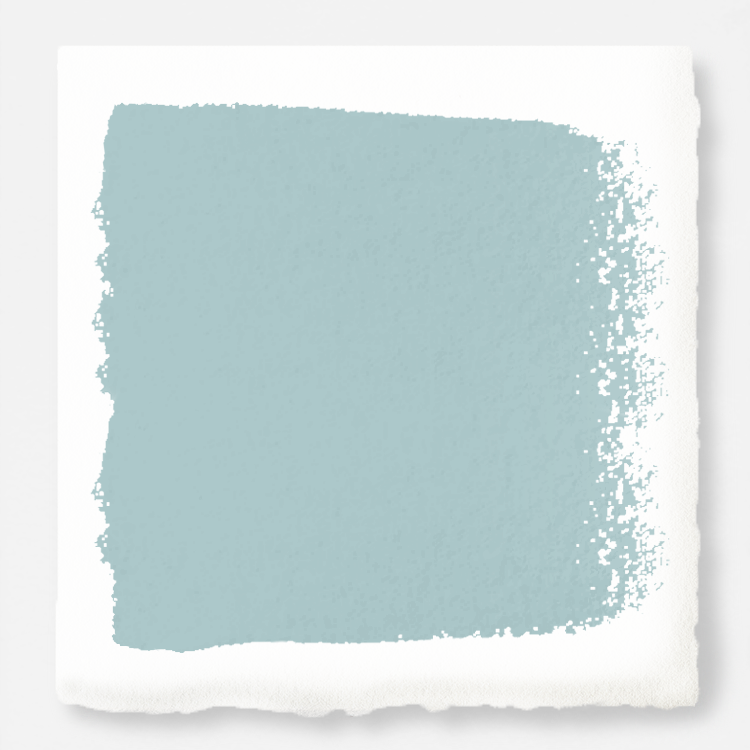 A sky blue muted with shades of gray door and cabinet paint named it is well