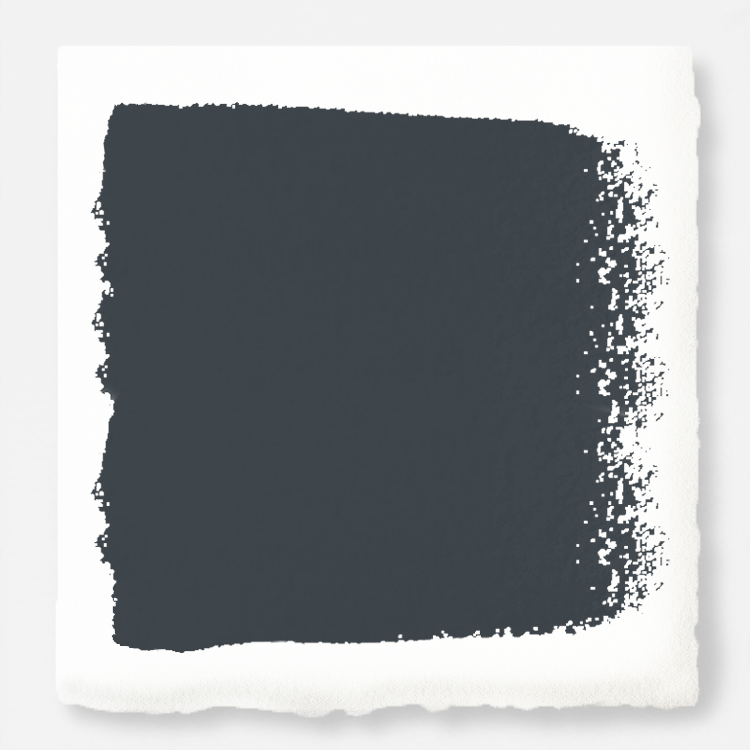 Almost black with dark blue undertones door and cabinet paint named arches