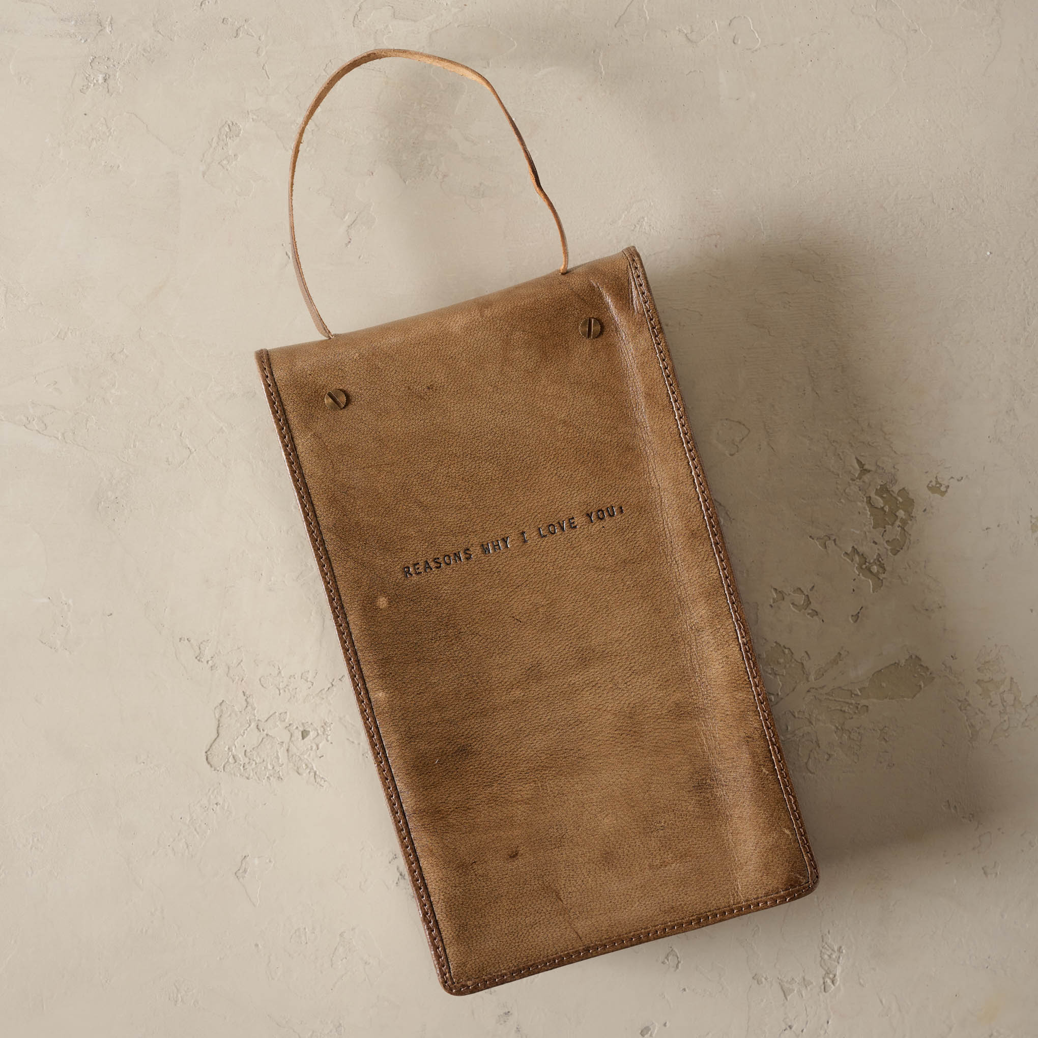 Top view of Reasons Why I love you notebook. 