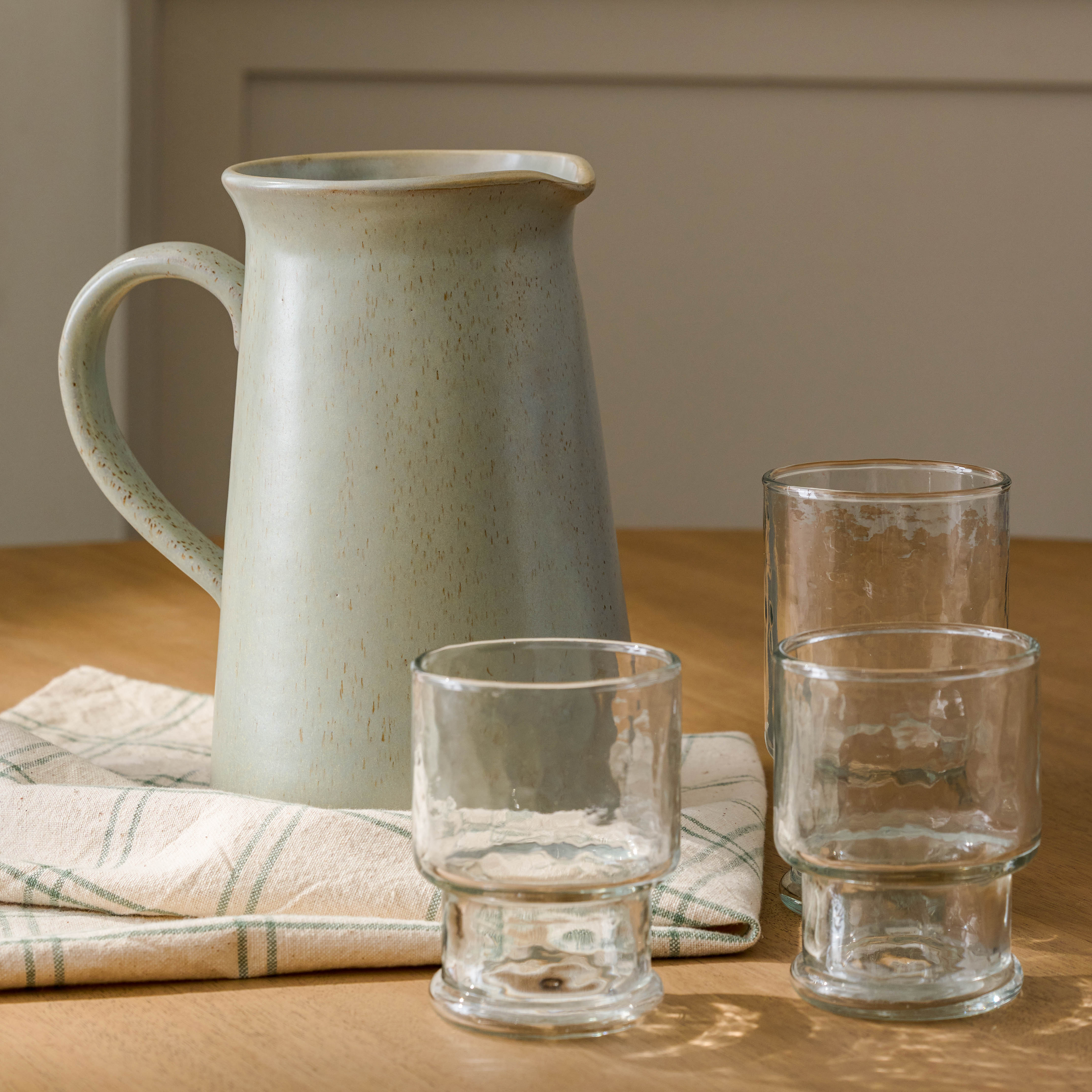Magnoliass Rustic Glass Stacking Tumbler