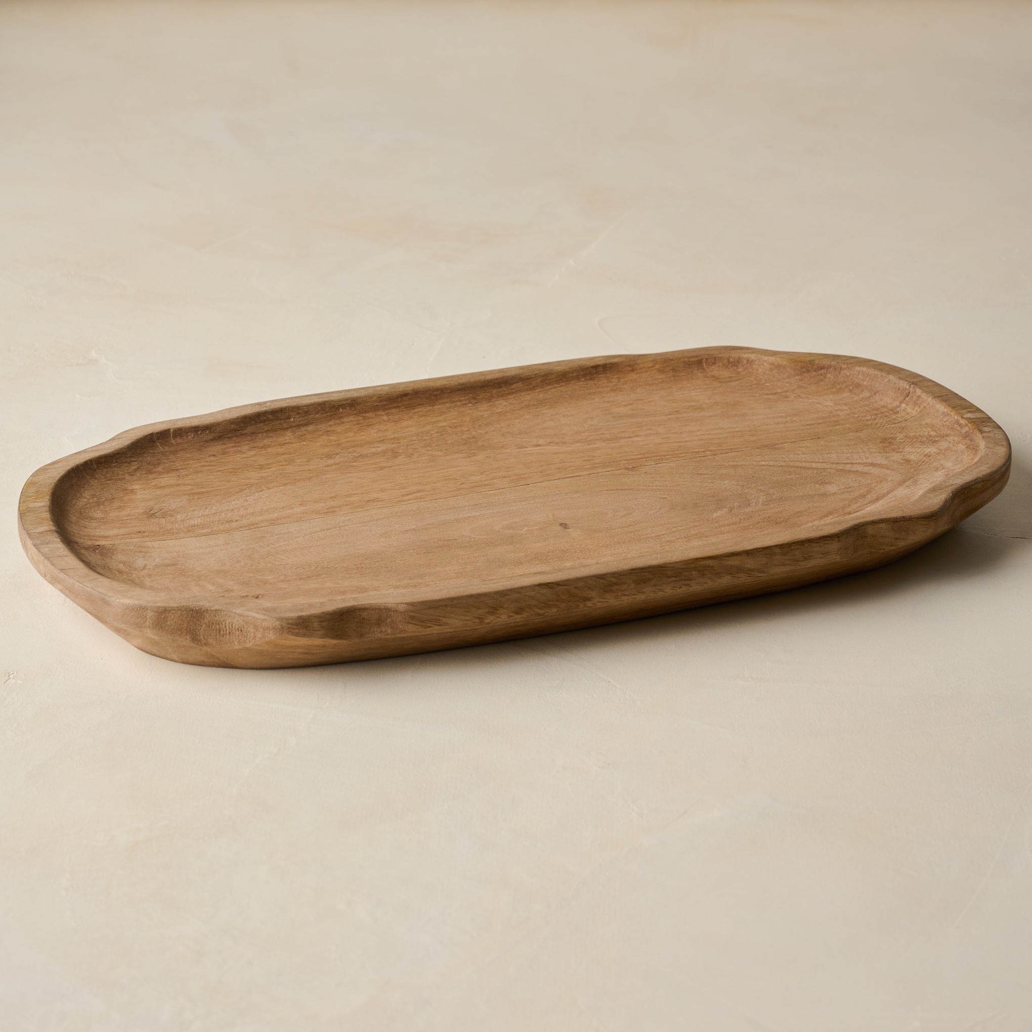 Magnoliass Small Brigitte Fluted Edge Wood Tray