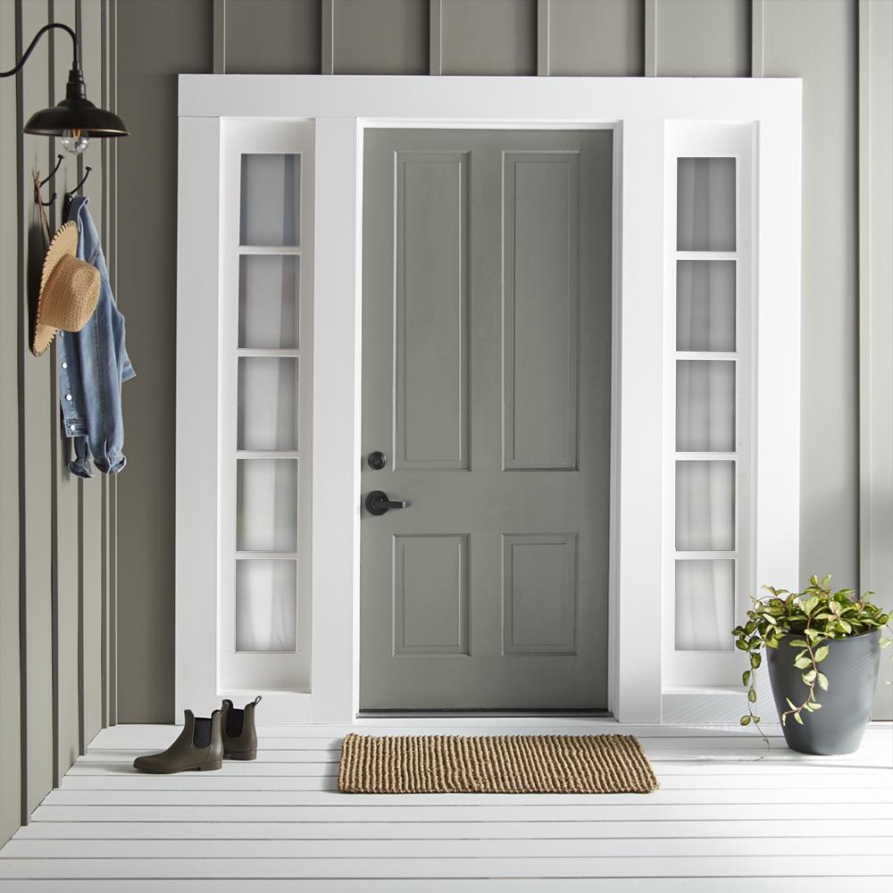 Gray with sage and olive green undertones exterior paint