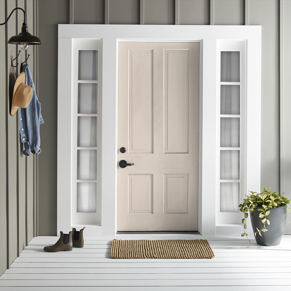 Warm soft peach exterior paint