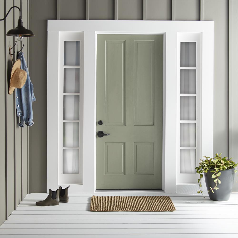 Dark earthy green exterior paint