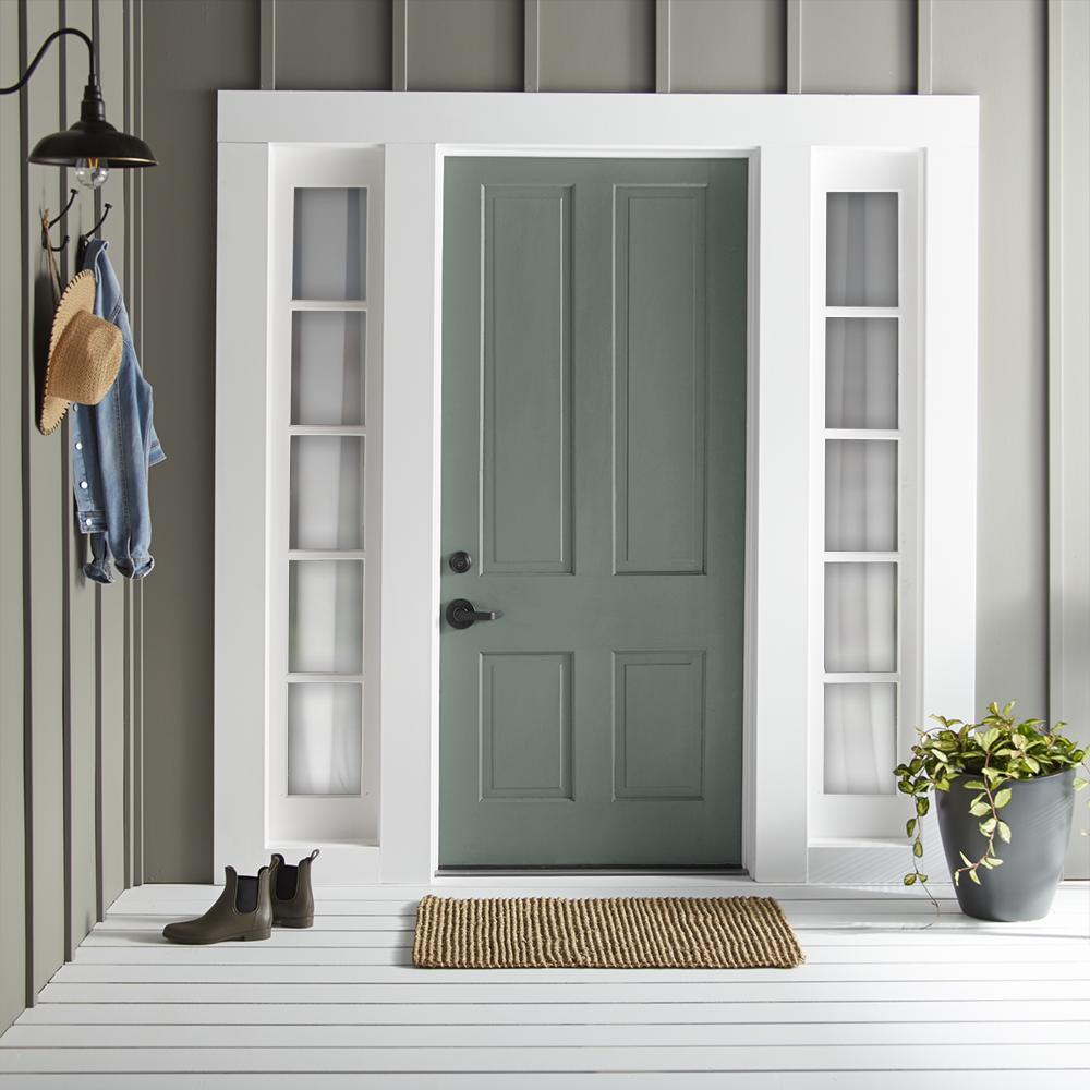 Deep evergreen gray exterior paint