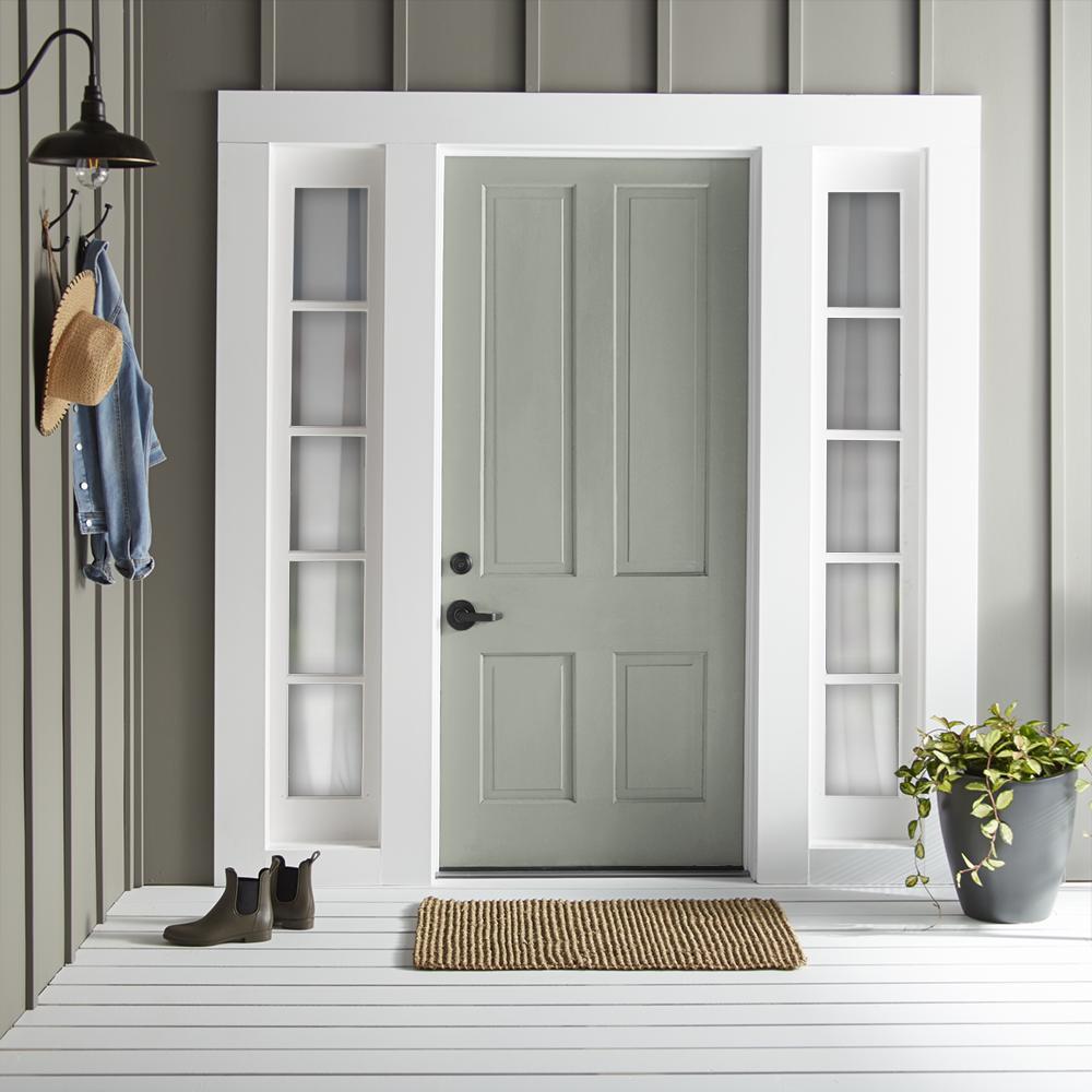 Light overcast gray exterior paint