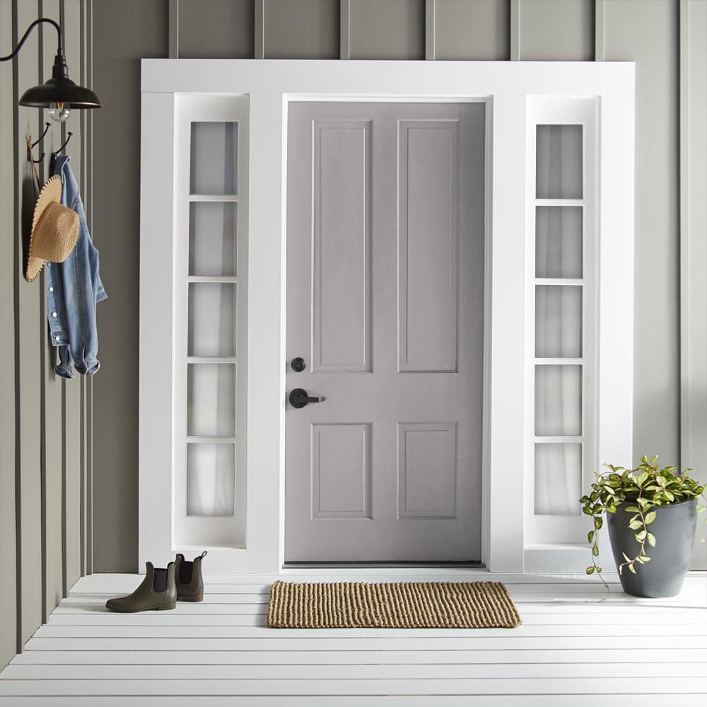 Lavender blush blended with ivory gray exterior paint