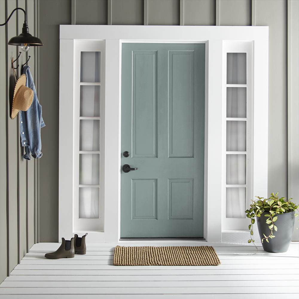 Ashy green with aqua undertones exterior paint