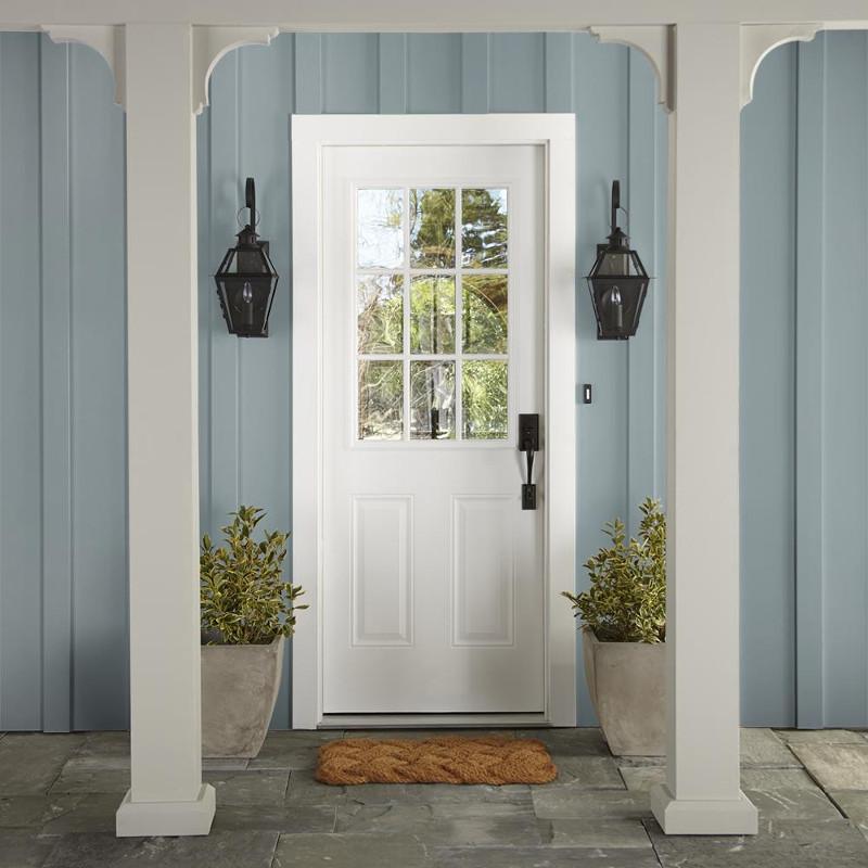 Deep dolphin gray with blue undertones exterior paint