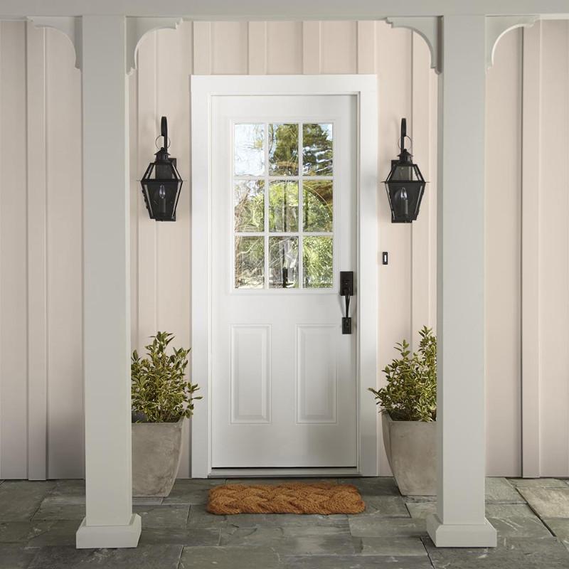 Warm soft peach exterior paint