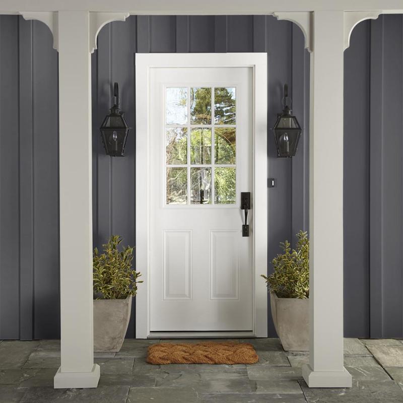 Almost black with blue undertones exterior paint