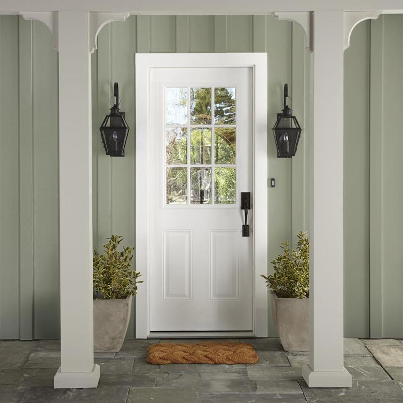 Dark earthy green exterior paint