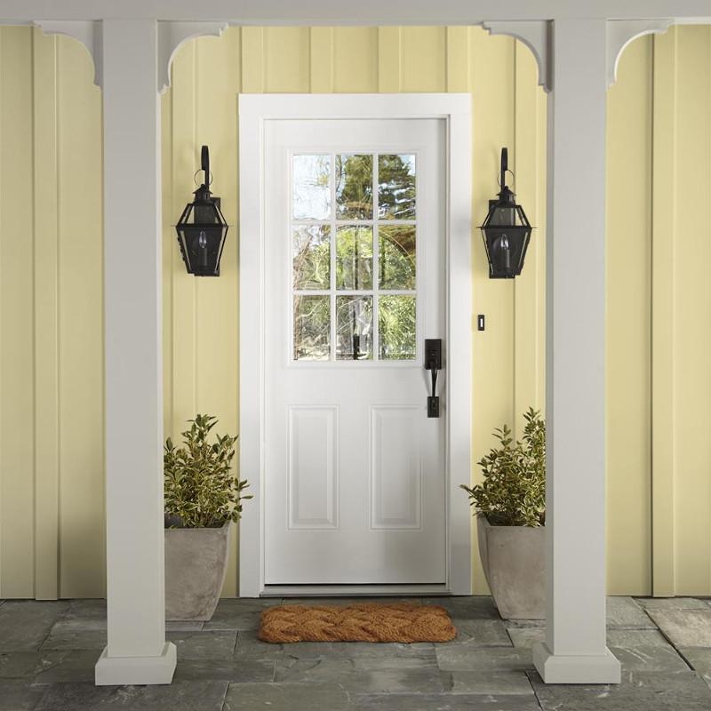 Creamy honey and citrus yellow exterior paint