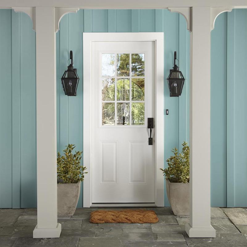 cool aqua blue exterior paint